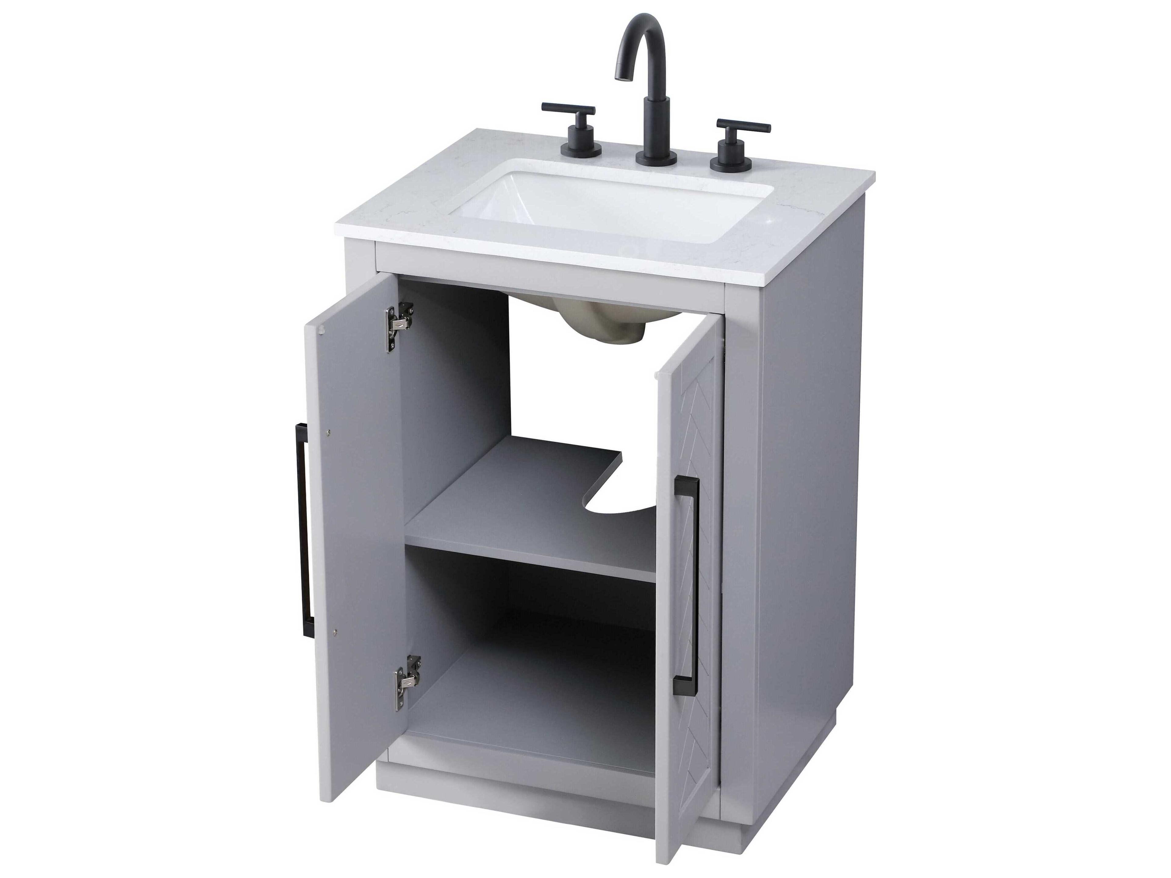 Elegant Lighting Chase Grey Vanity
