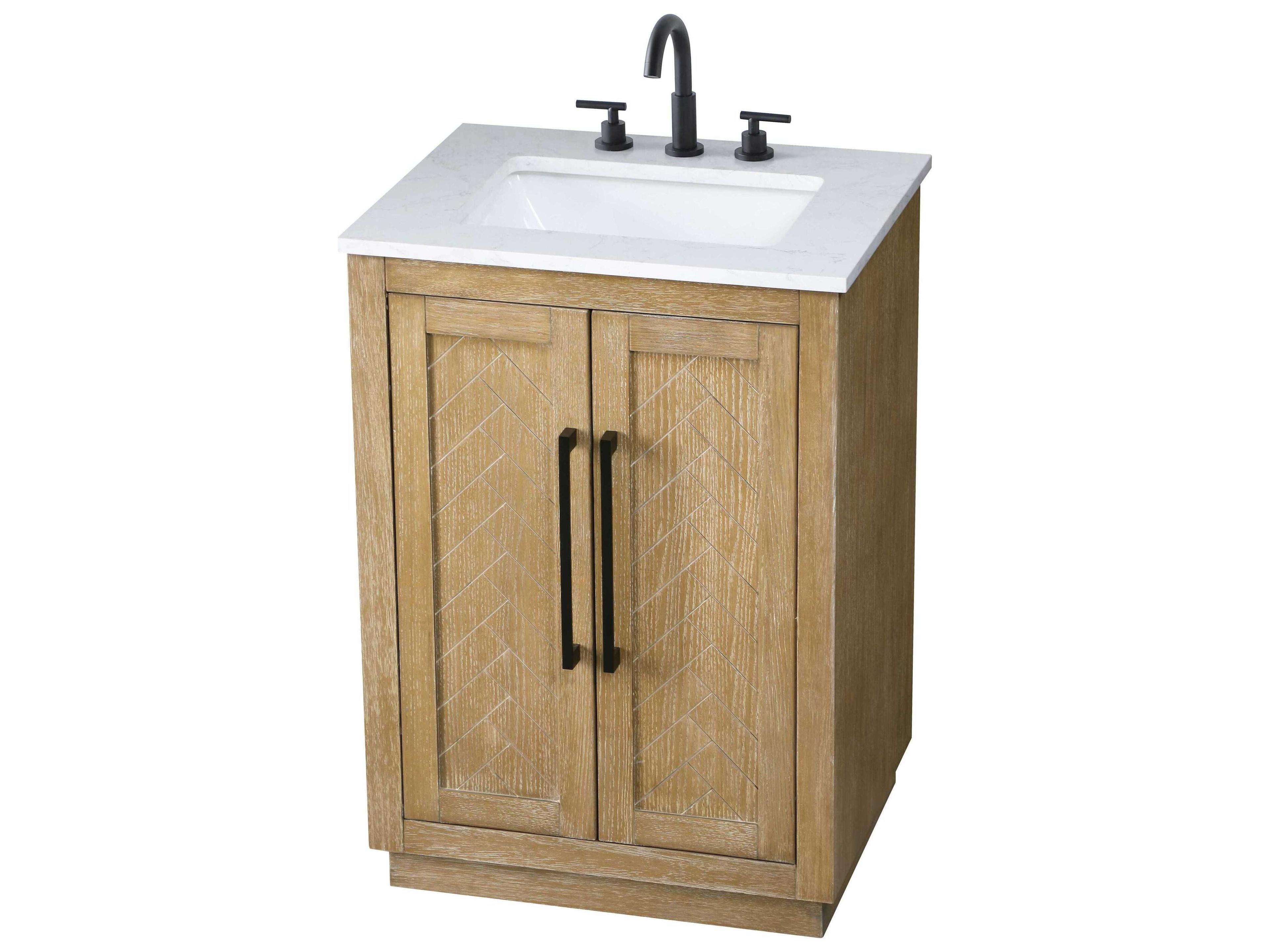 Elegant Lighting Chase Linen Oak Vanity