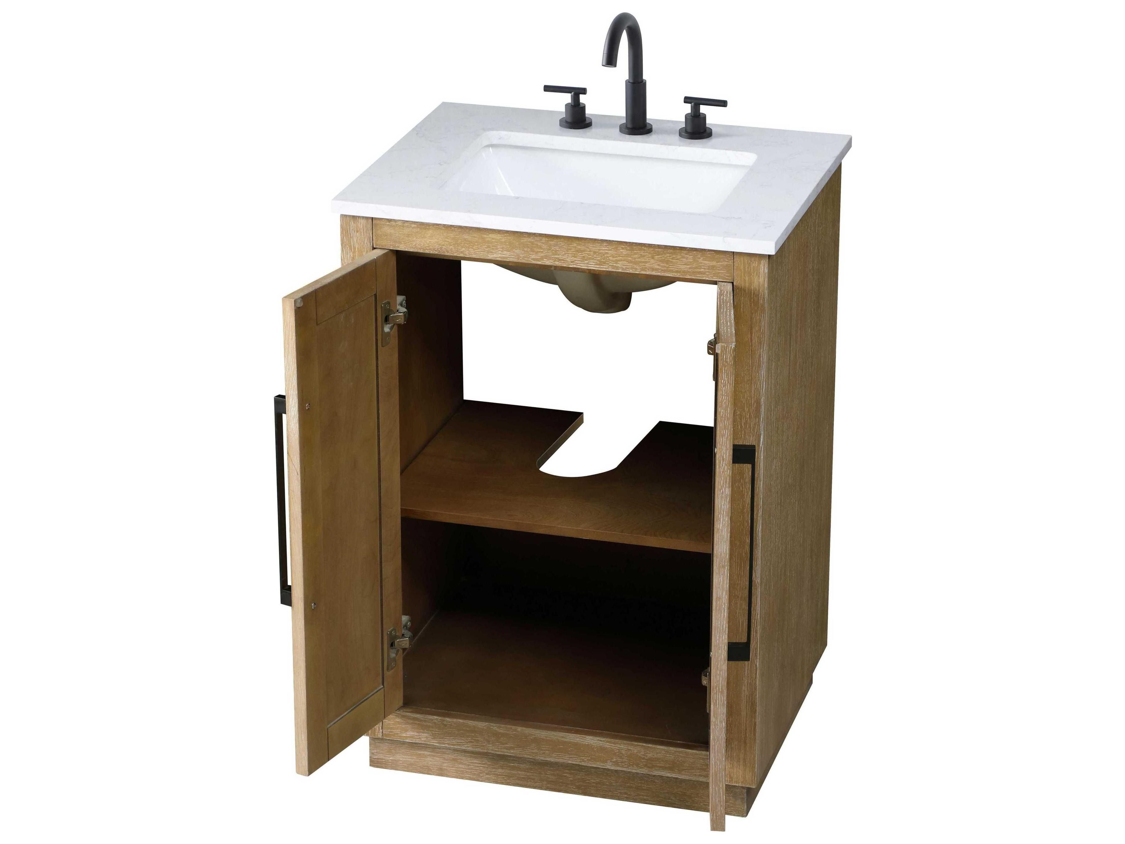 Elegant Lighting Chase Linen Oak Vanity