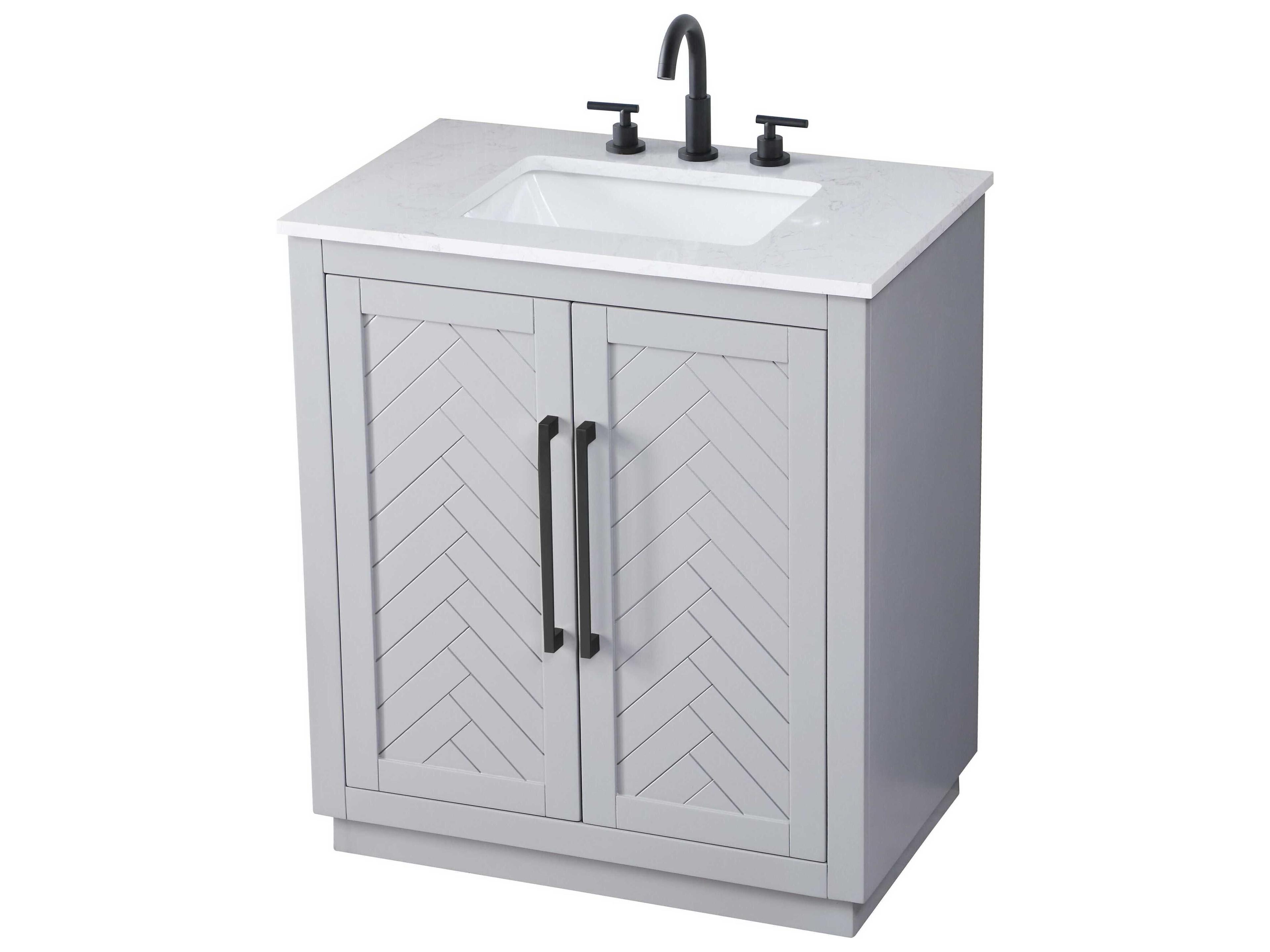 Elegant Lighting Chase Grey Vanity