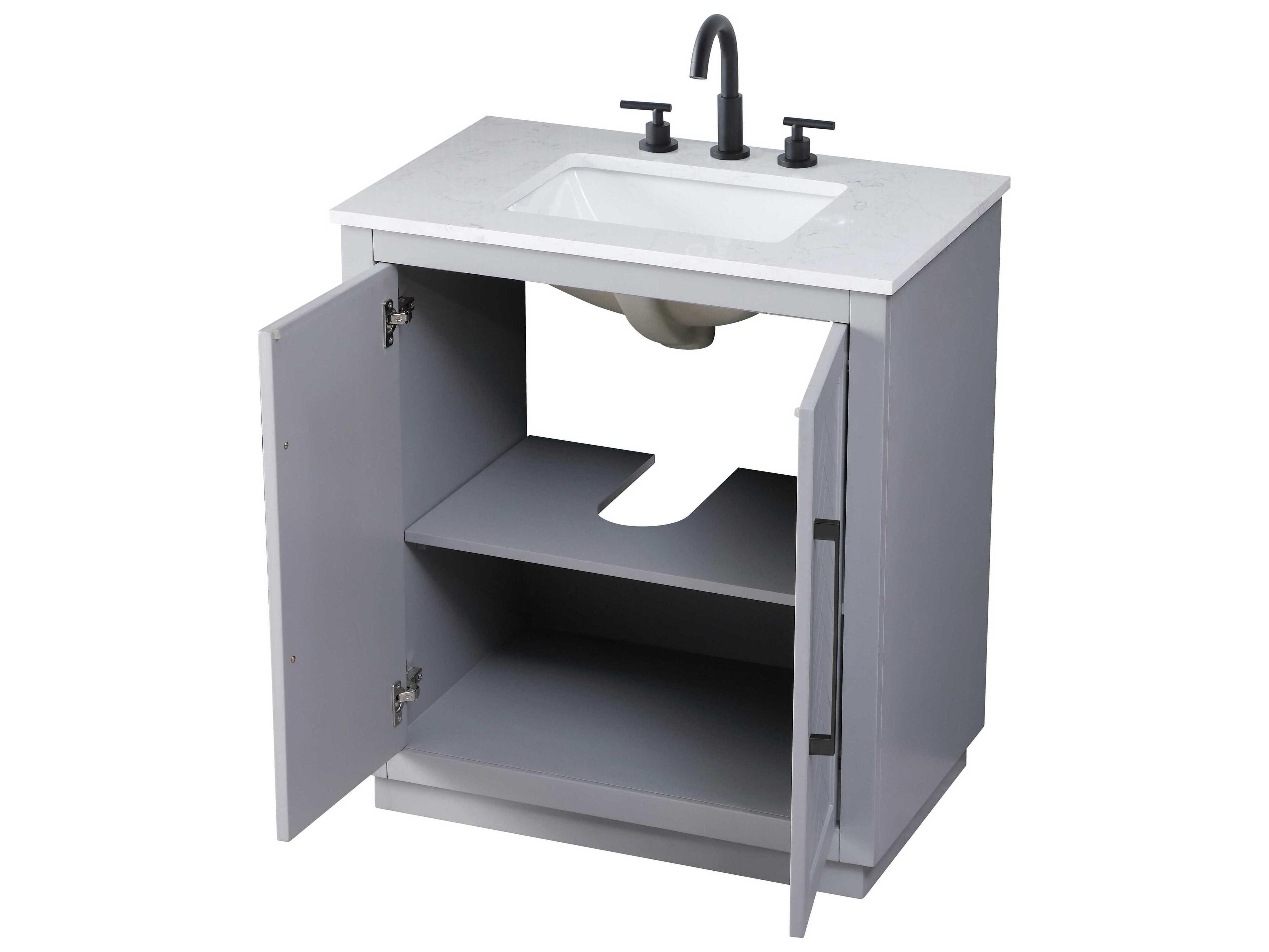 Elegant Lighting Chase Grey Vanity