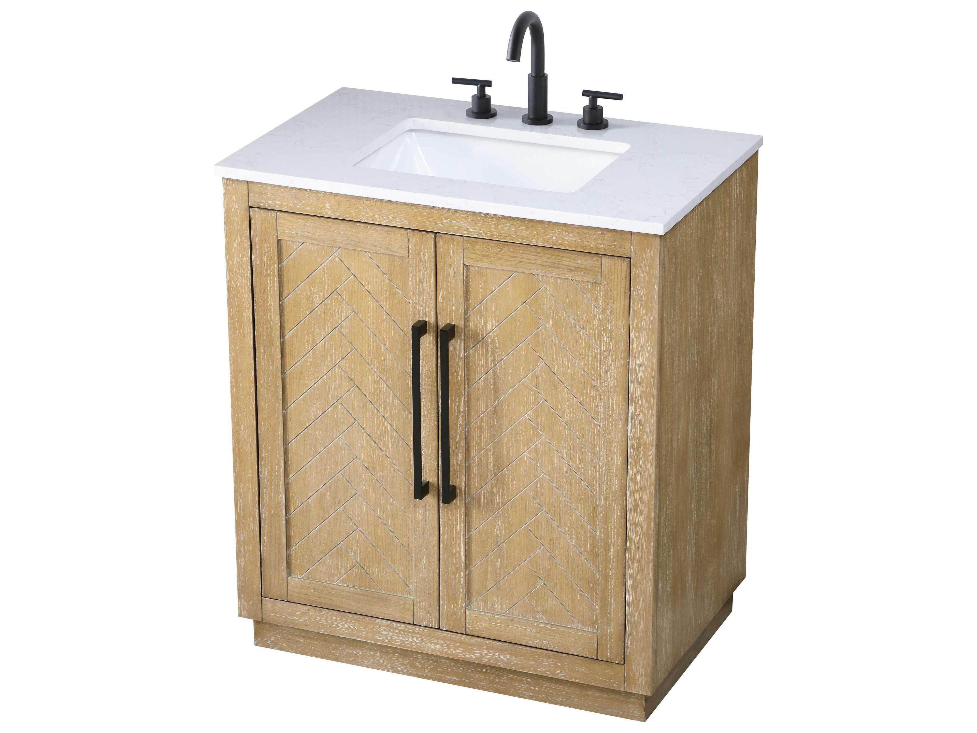 Elegant Lighting Chase Linen Oak Vanity