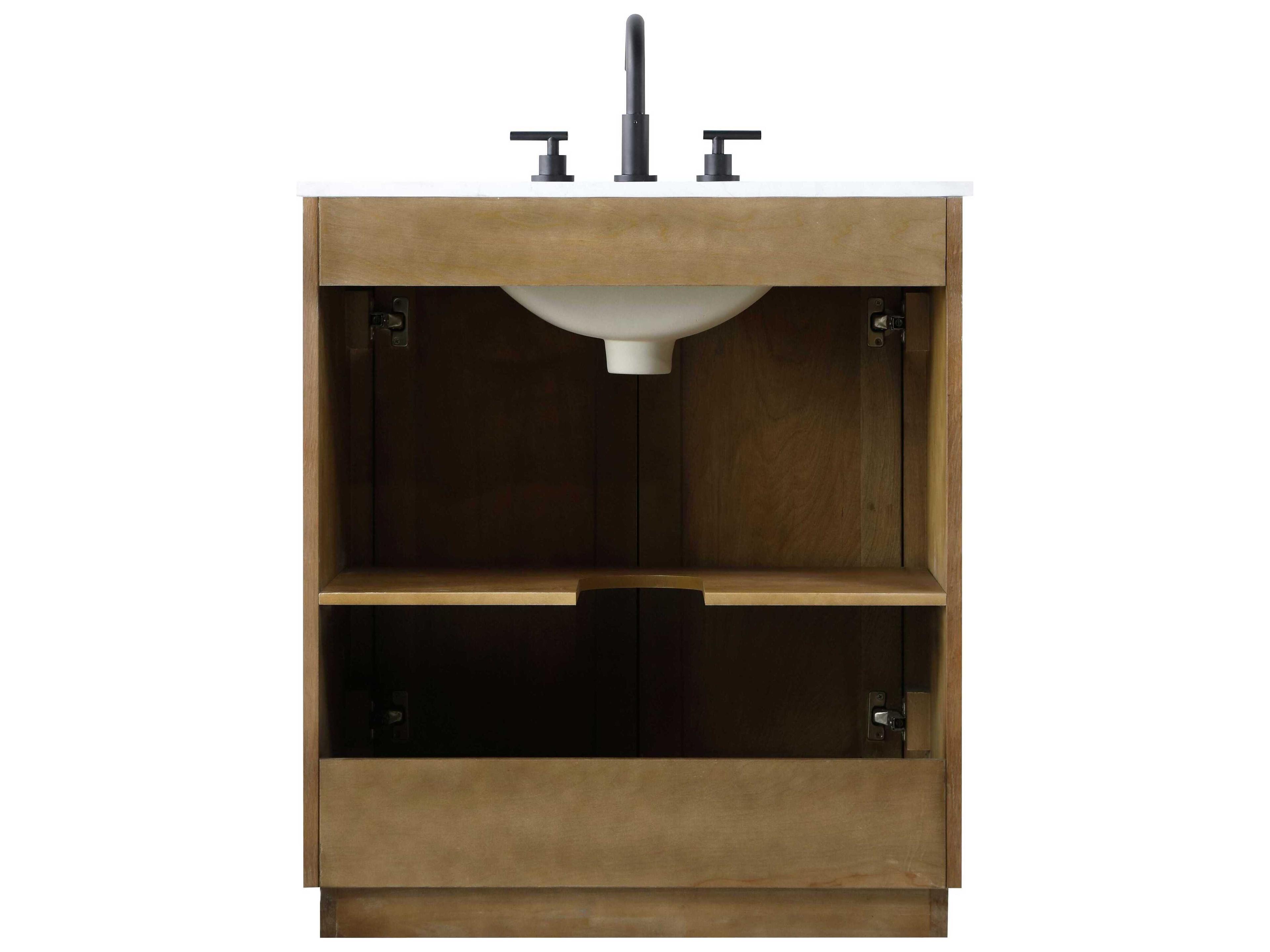 Elegant Lighting Chase Linen Oak Vanity