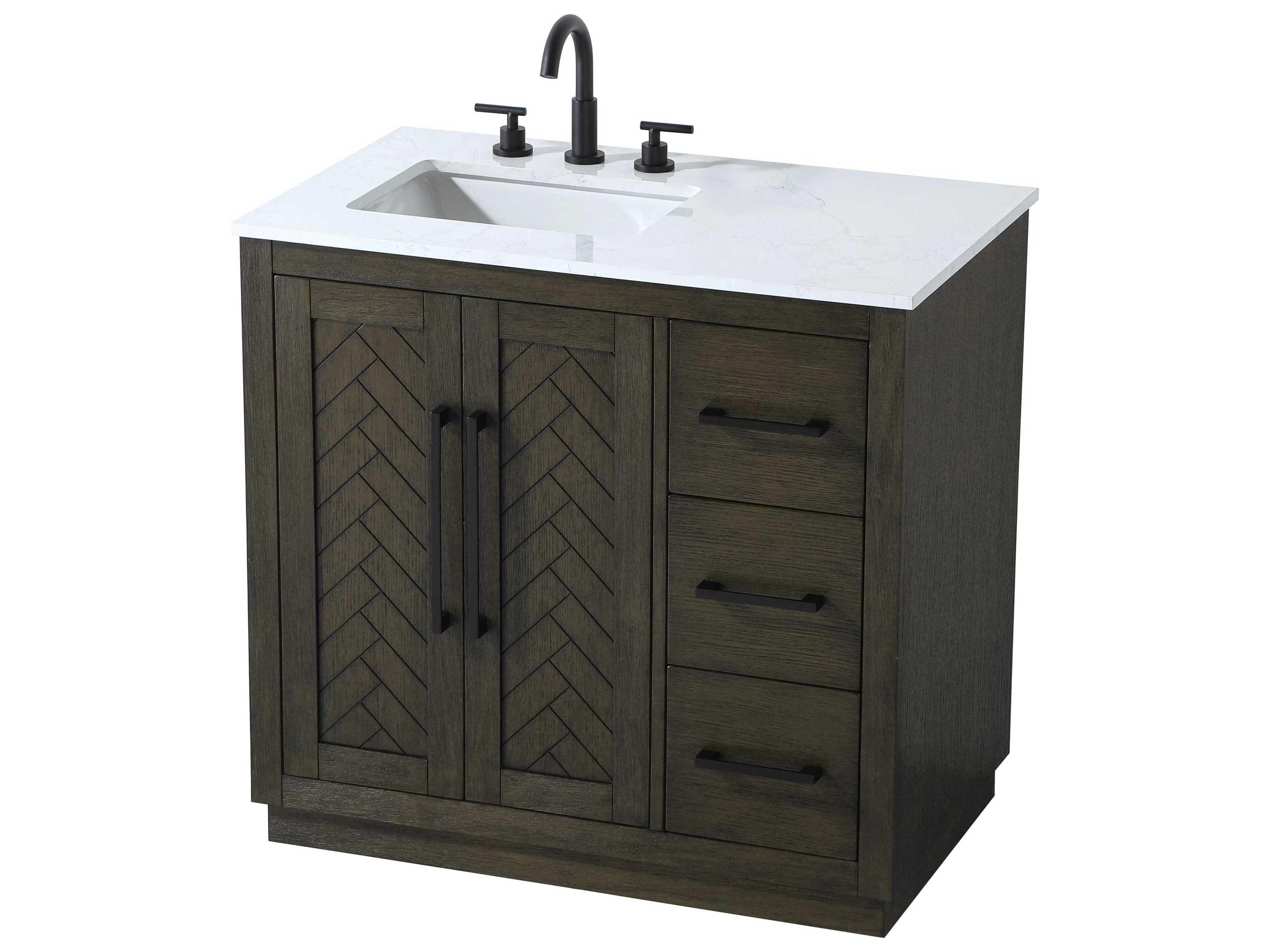 Elegant Lighting Chase Chocolate Oak Vanity