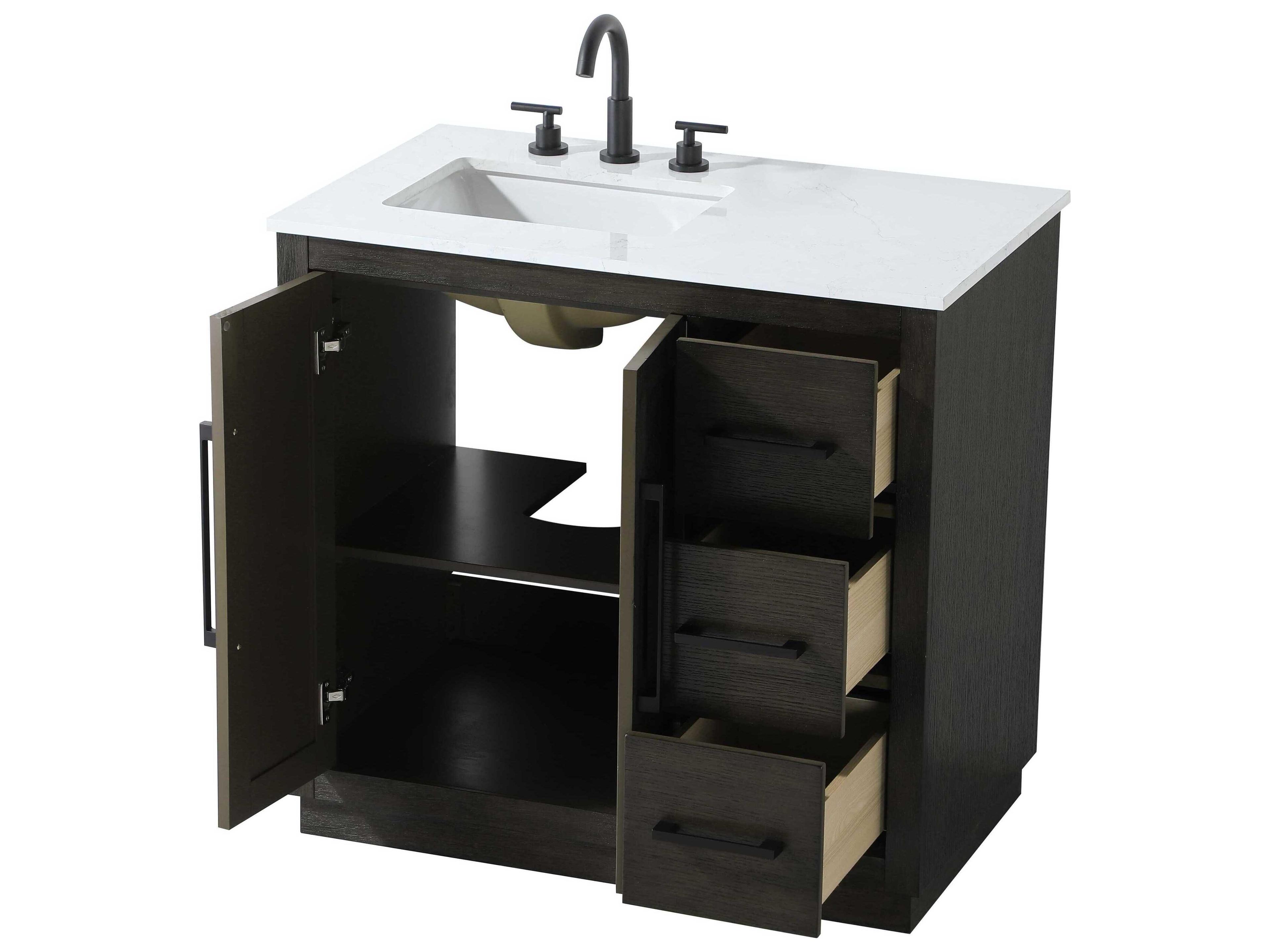 Elegant Lighting Chase Chocolate Oak Vanity
