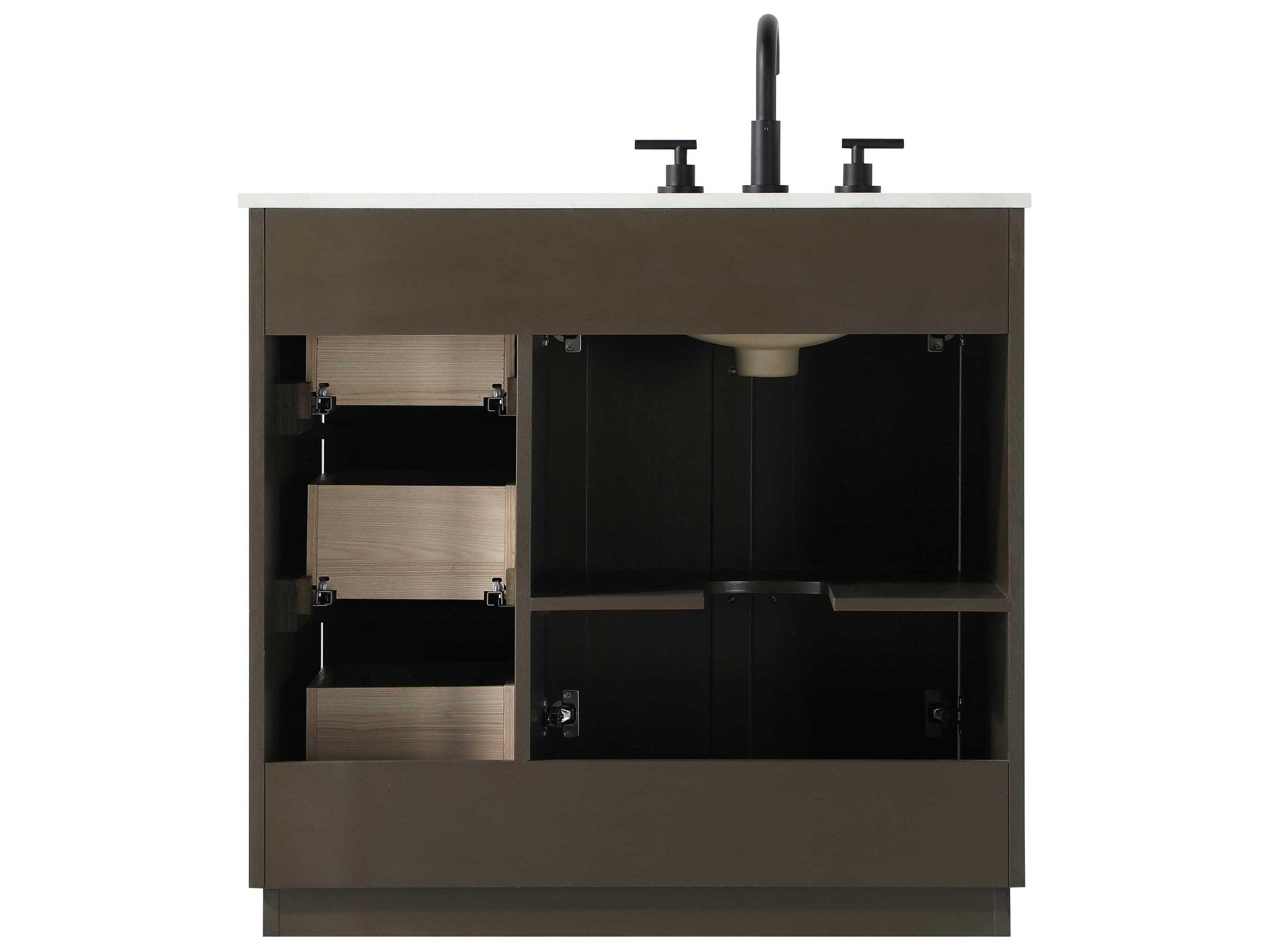 Elegant Lighting Chase Chocolate Oak Vanity