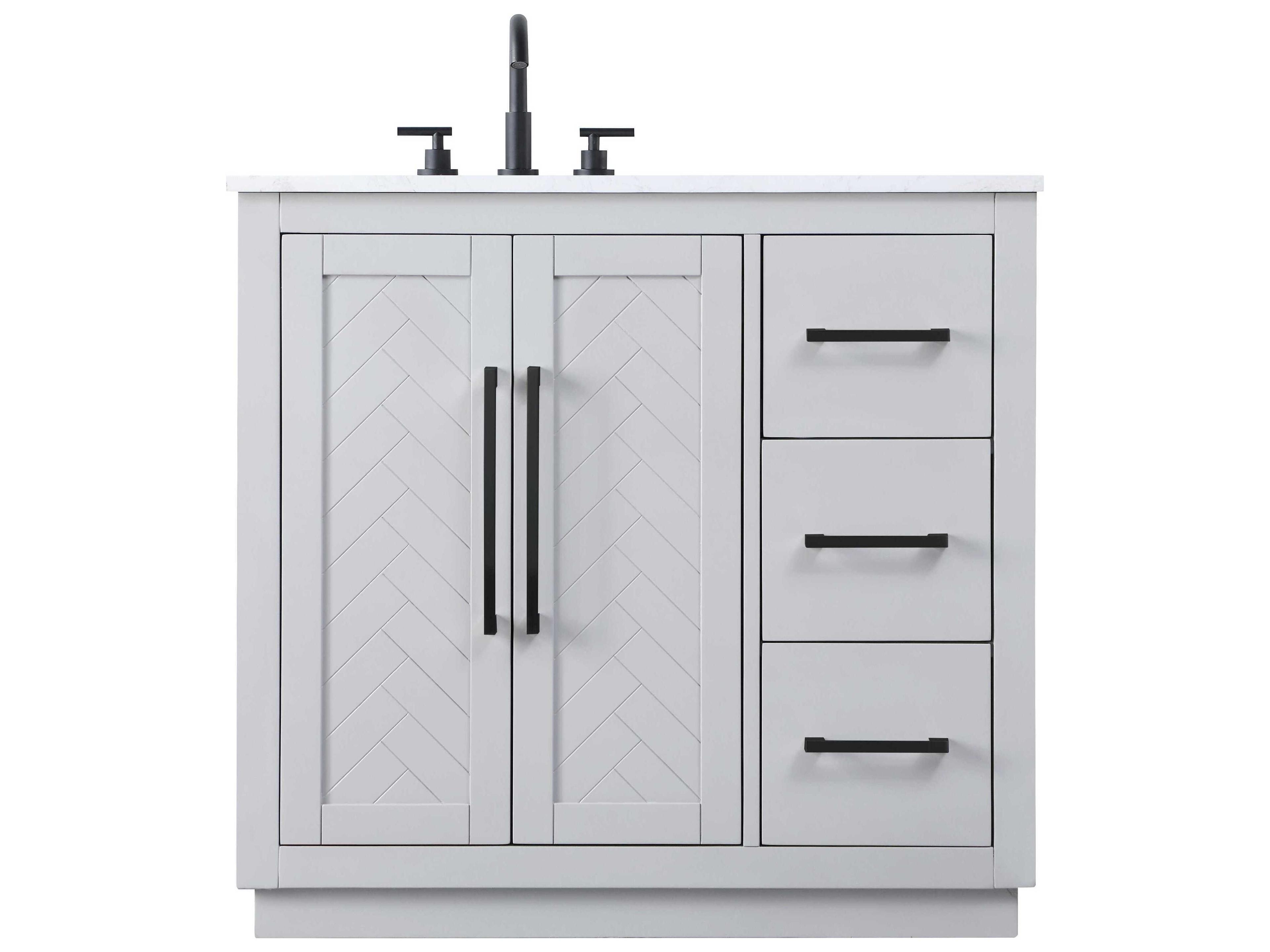 Elegant Lighting Chase Grey Vanity