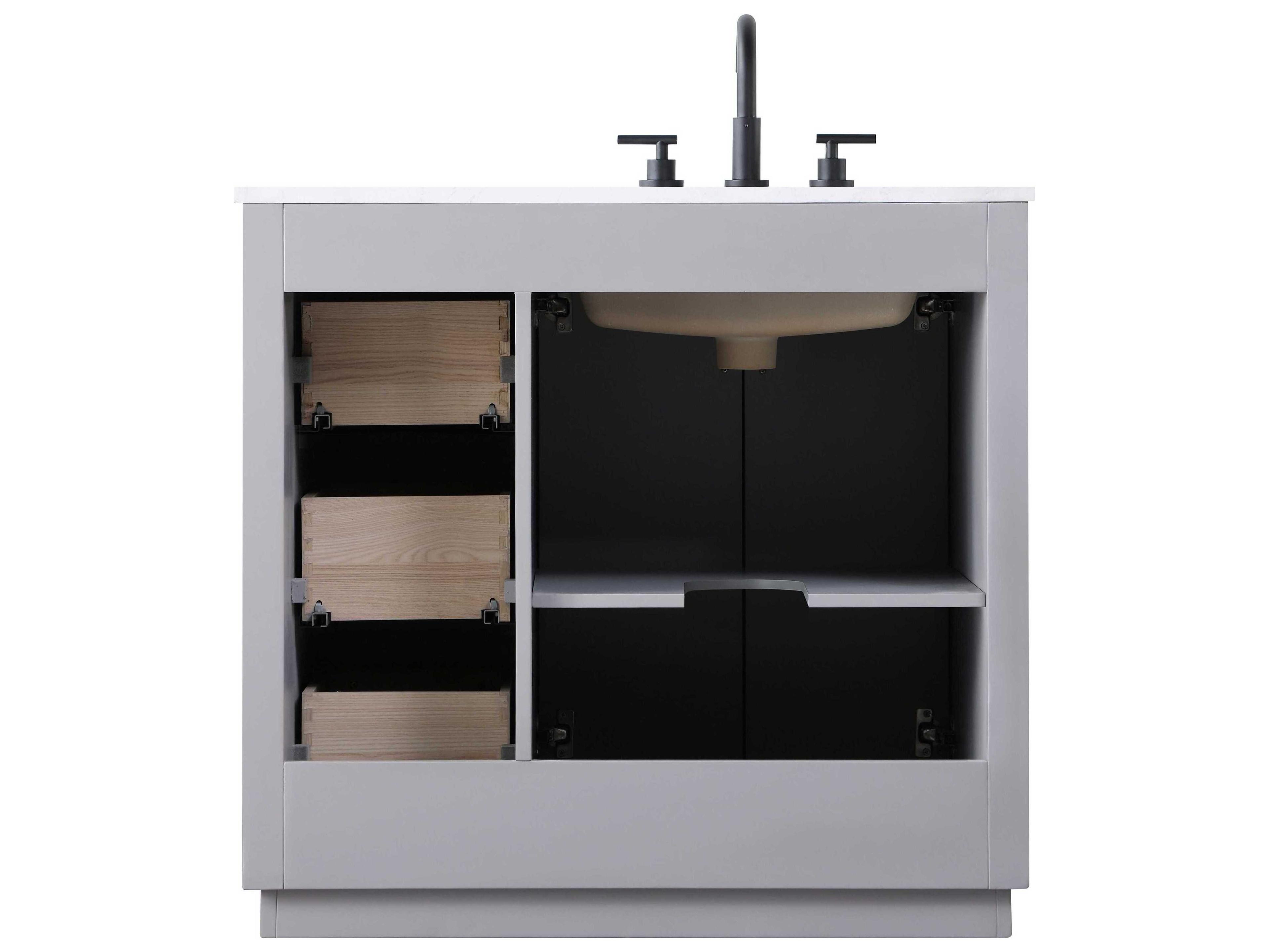 Elegant Lighting Chase Grey Vanity