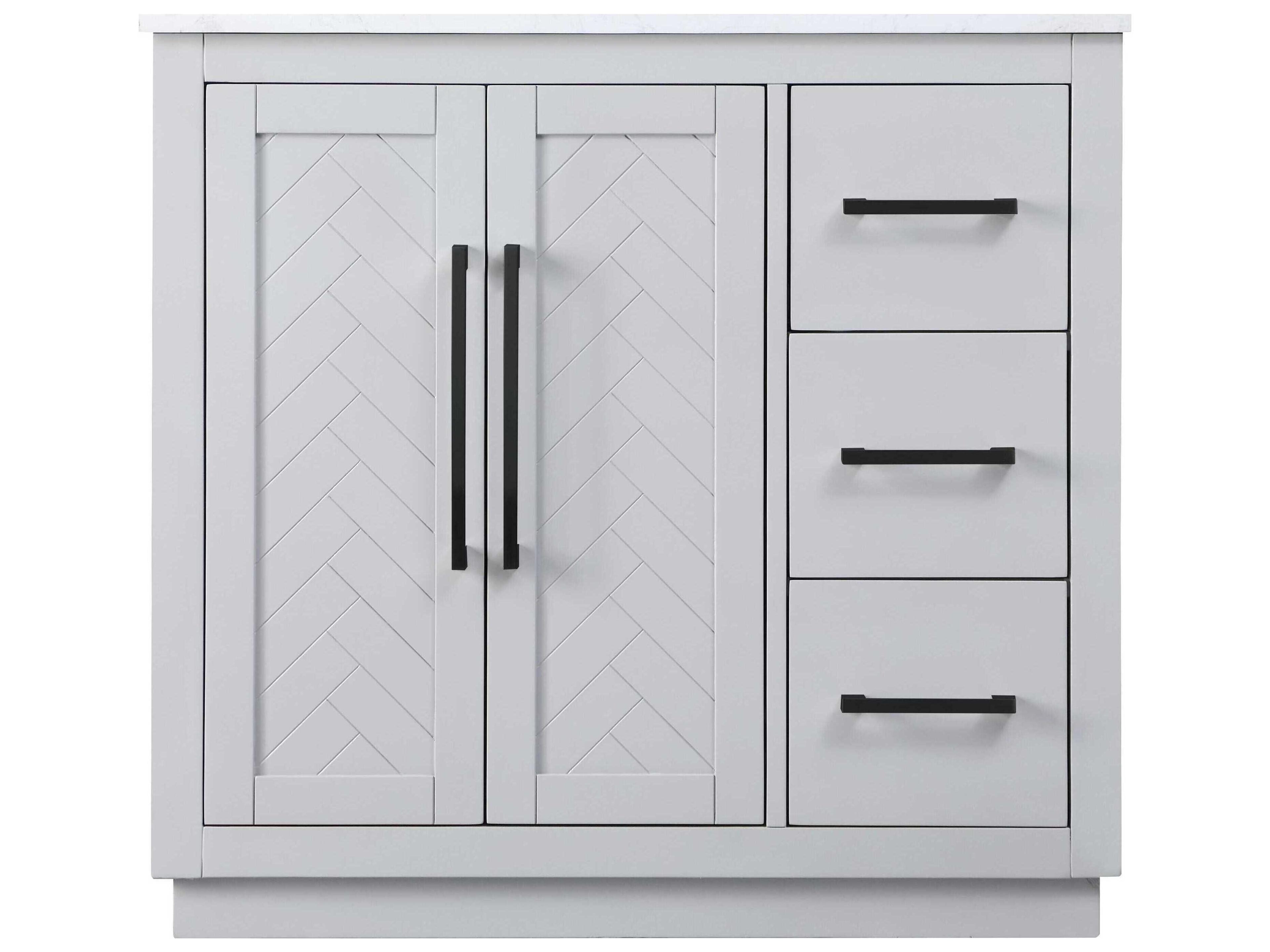 Elegant Lighting Chase Grey Vanity