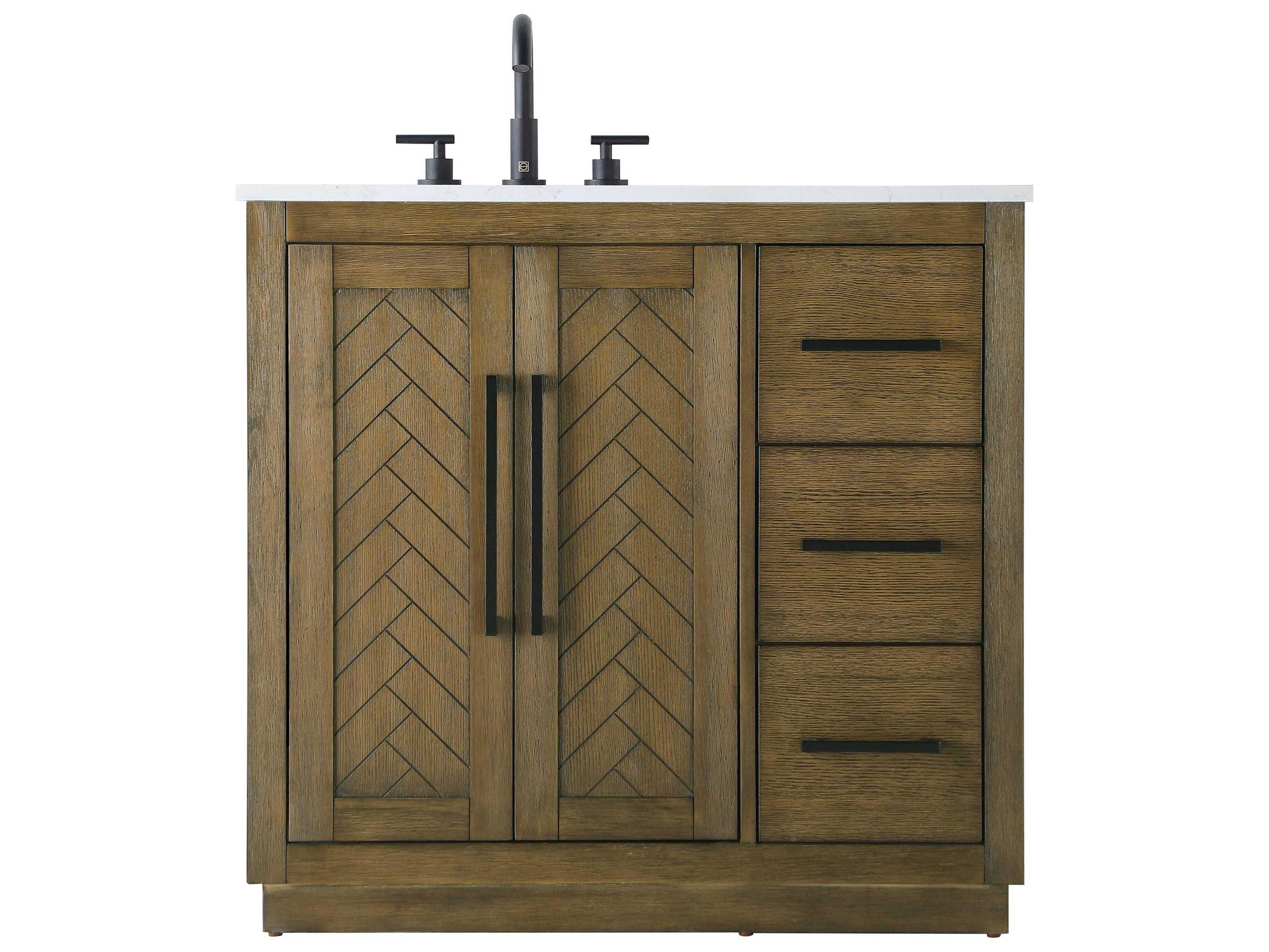Elegant Lighting Chase Hazel Oak Vanity