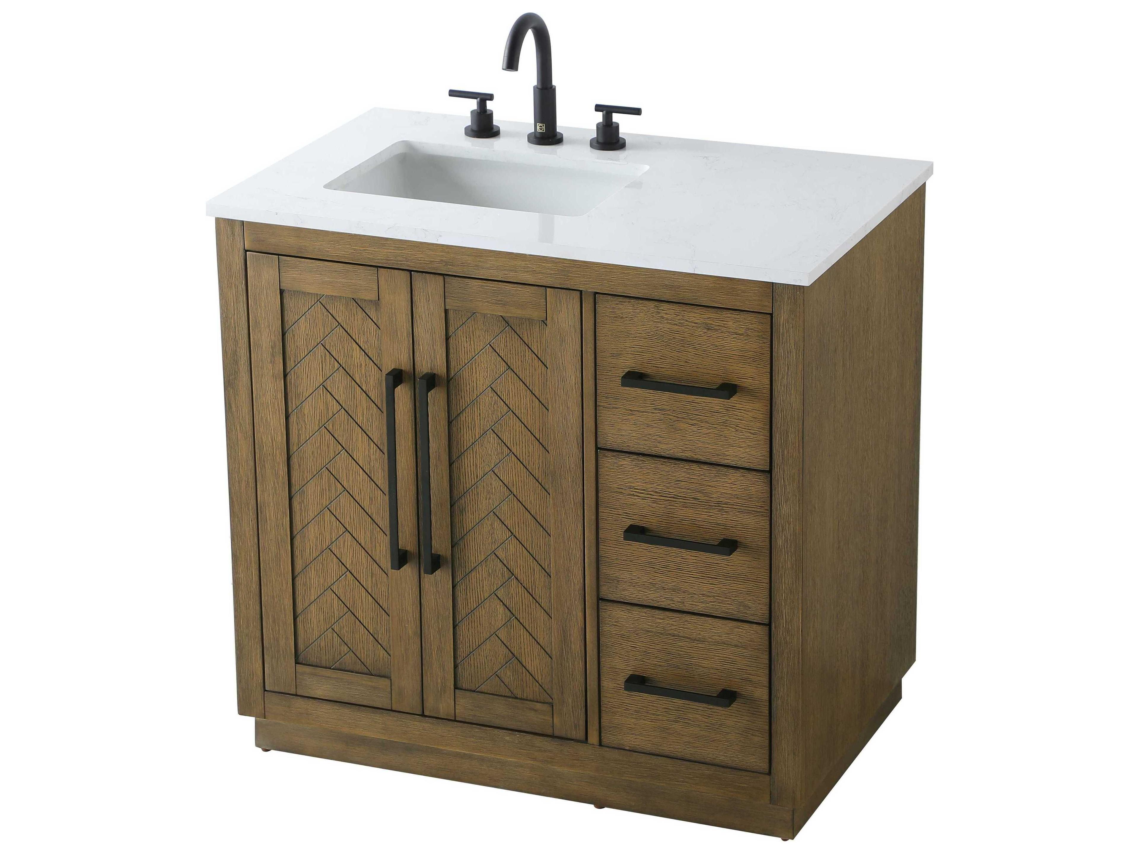 Elegant Lighting Chase Hazel Oak Vanity