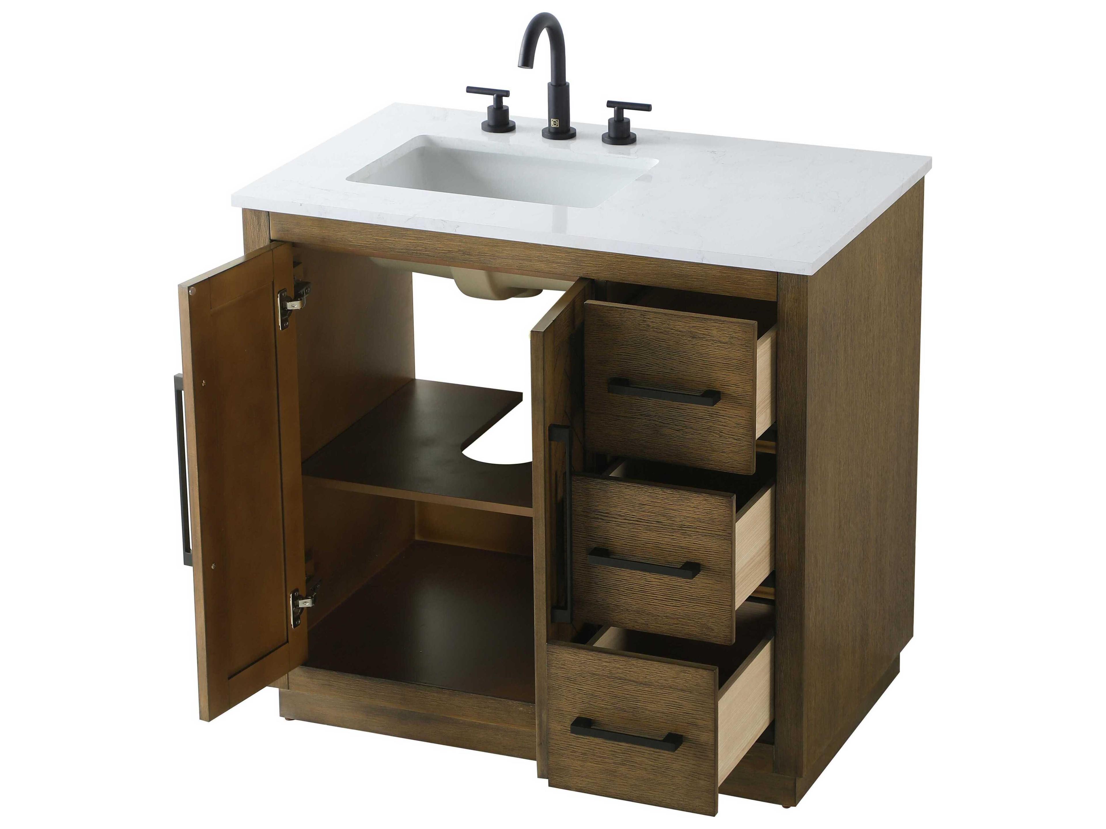 Elegant Lighting Chase Hazel Oak Vanity