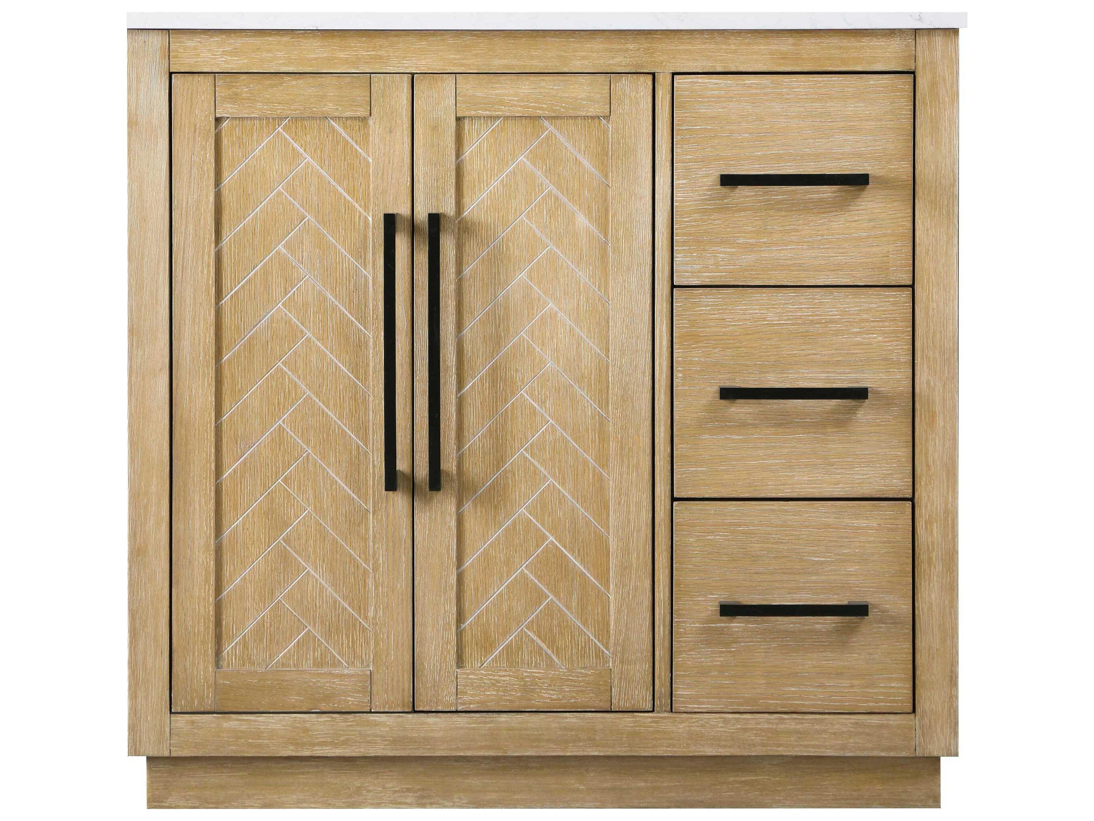 Elegant Lighting Chase Linen Oak Vanity
