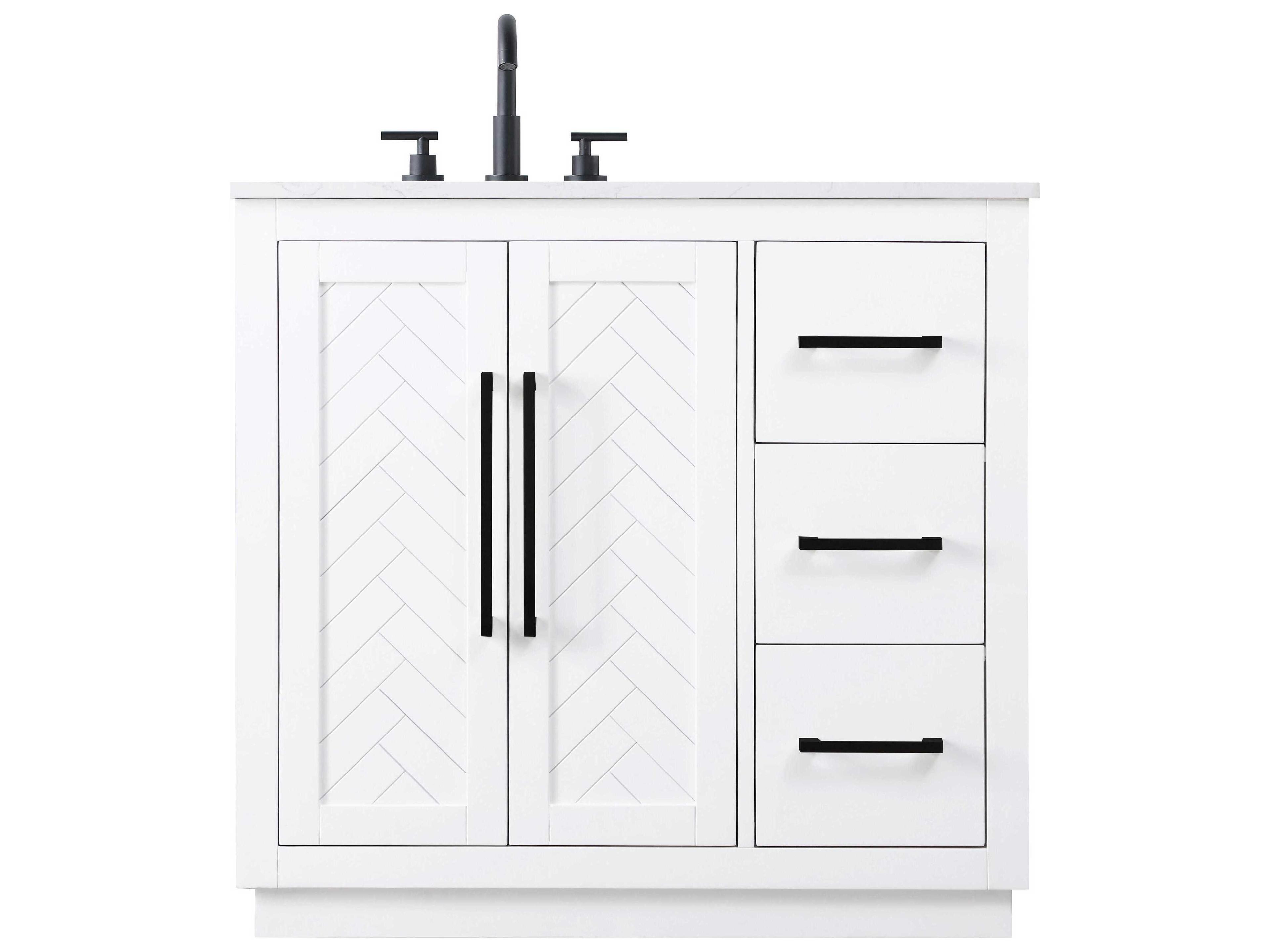 Elegant Lighting Chase White Vanity
