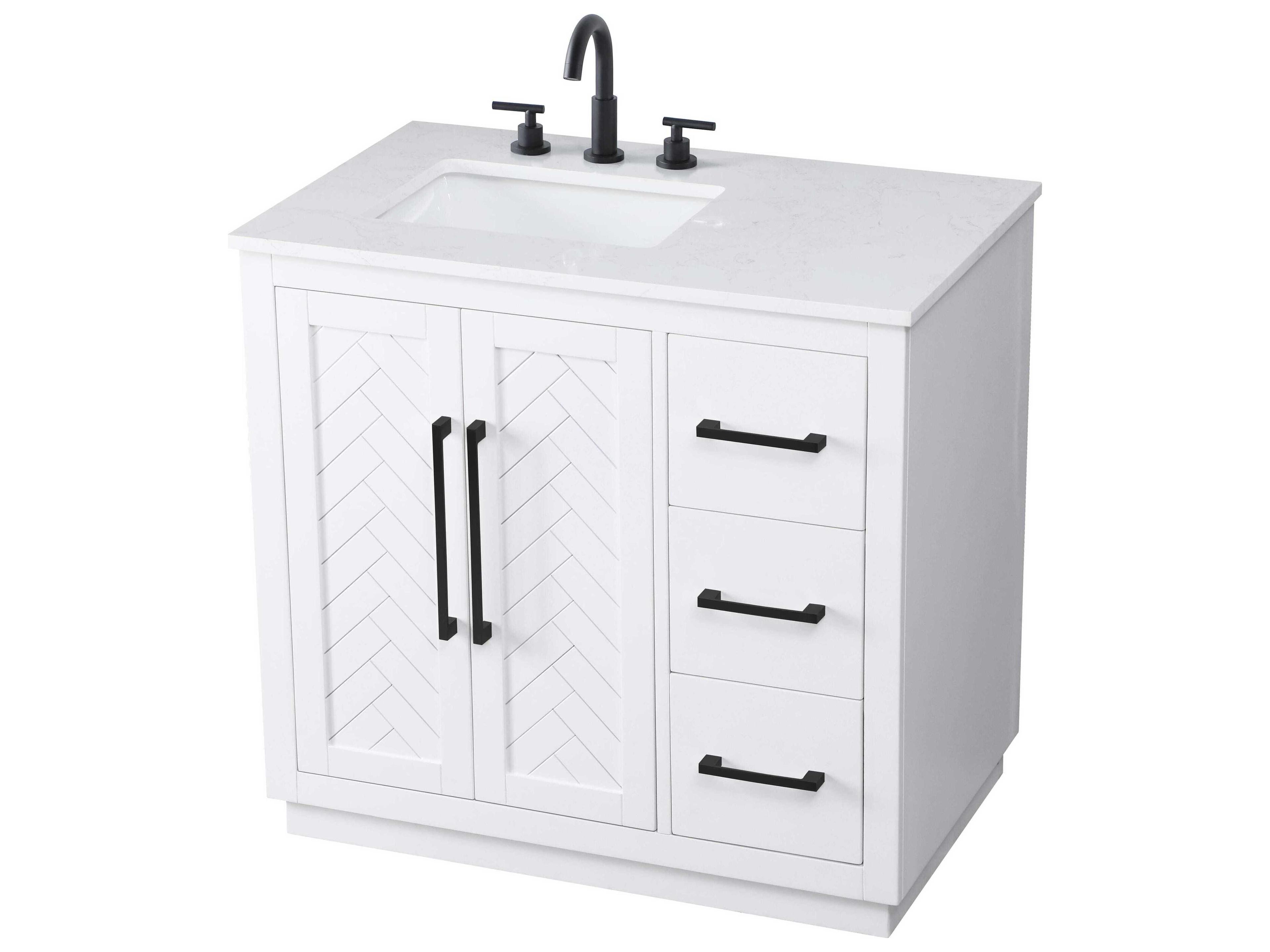 Elegant Lighting Chase White Vanity