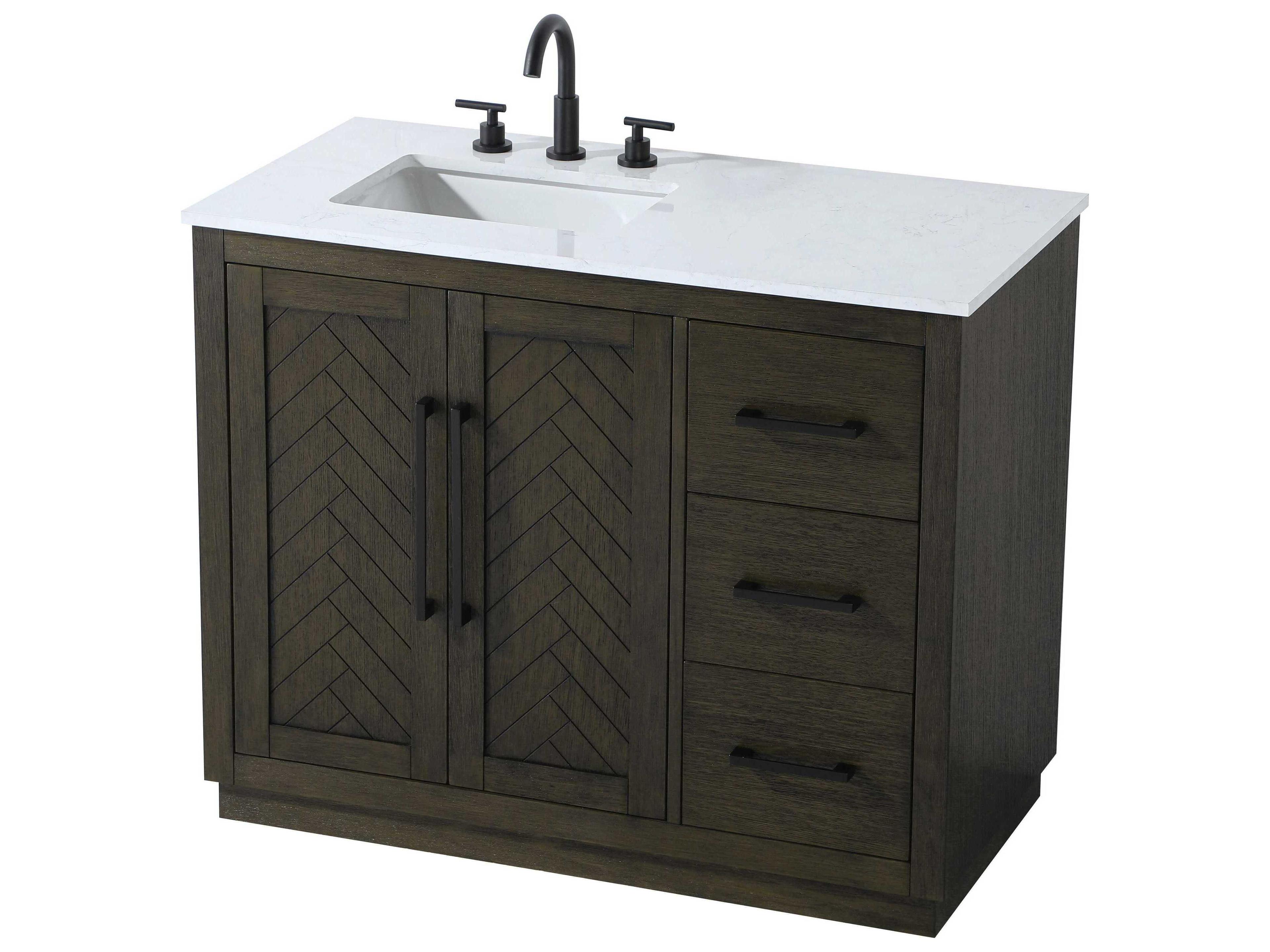 Elegant Lighting Chase Chocolate Oak Vanity