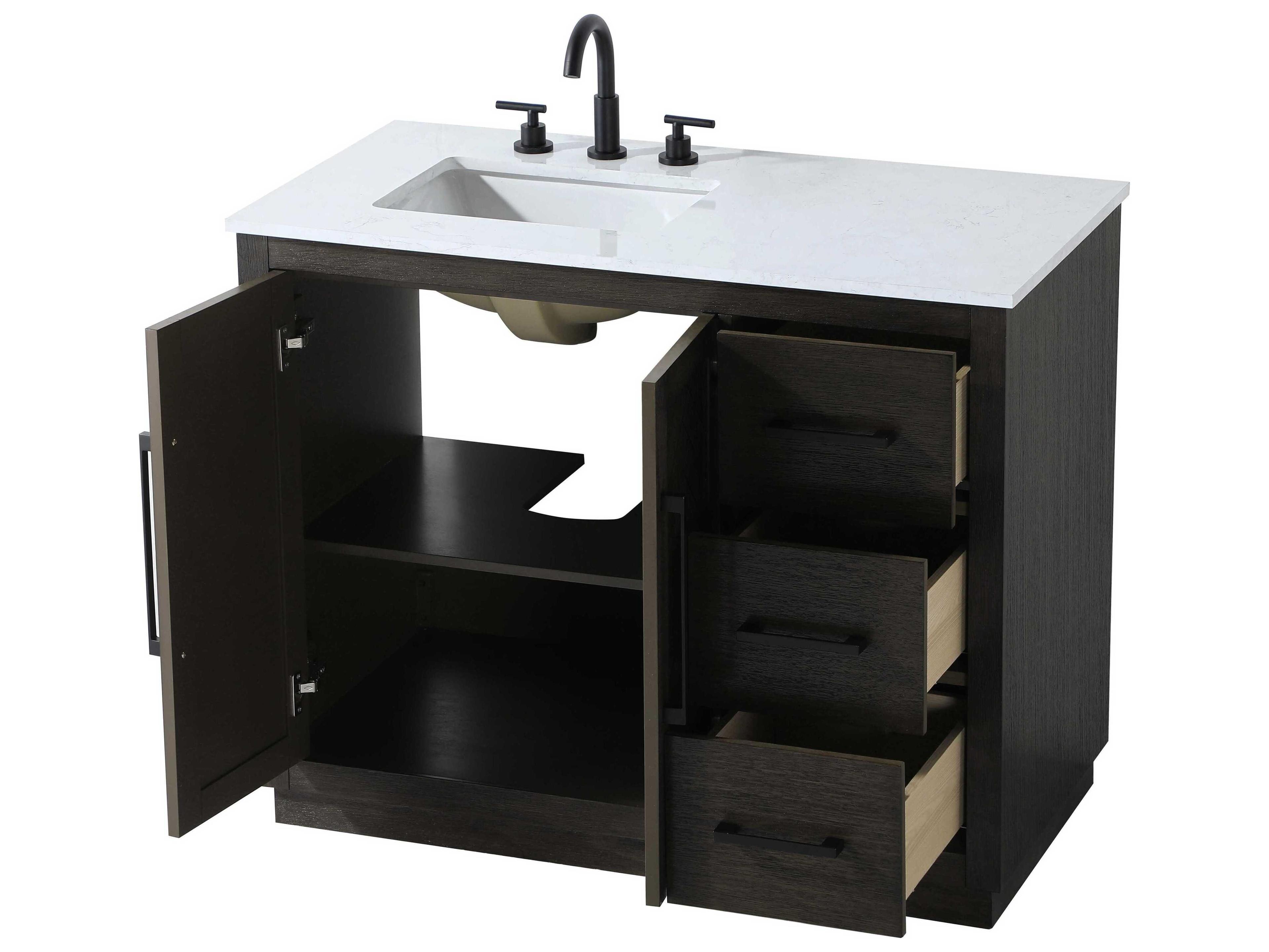 Elegant Lighting Chase Chocolate Oak Vanity