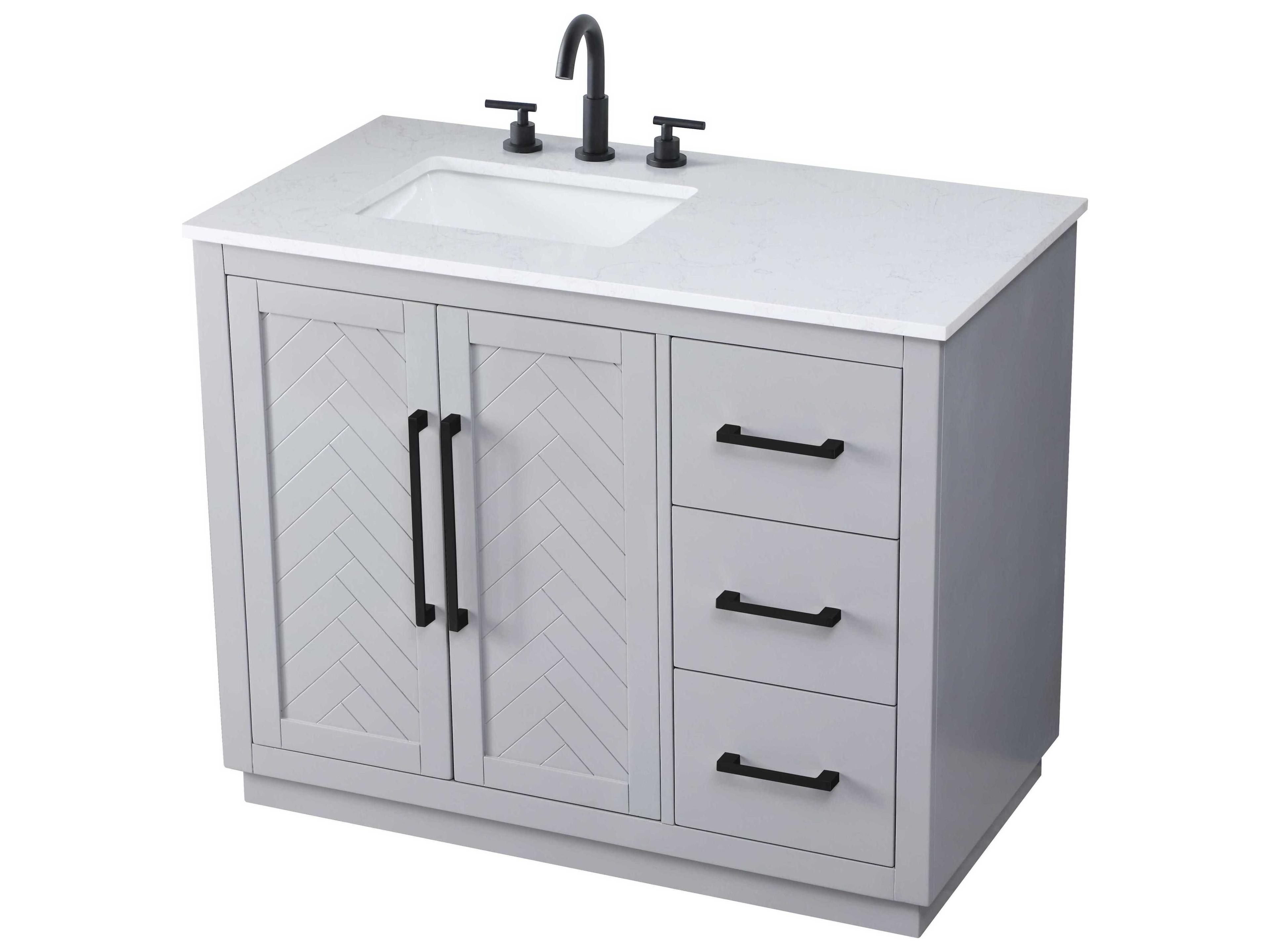 Elegant Lighting Chase Grey Vanity