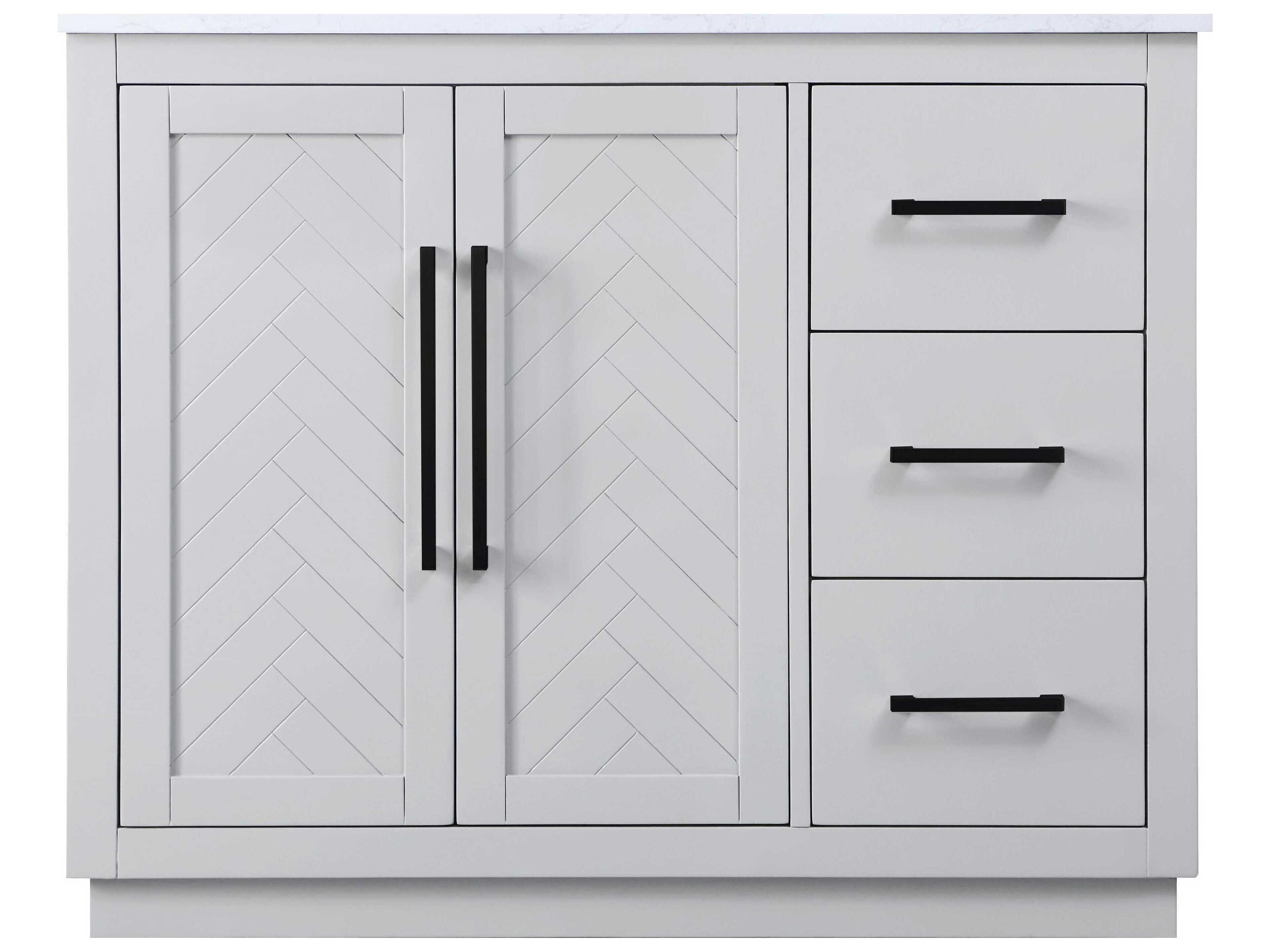 Elegant Lighting Chase Grey Vanity