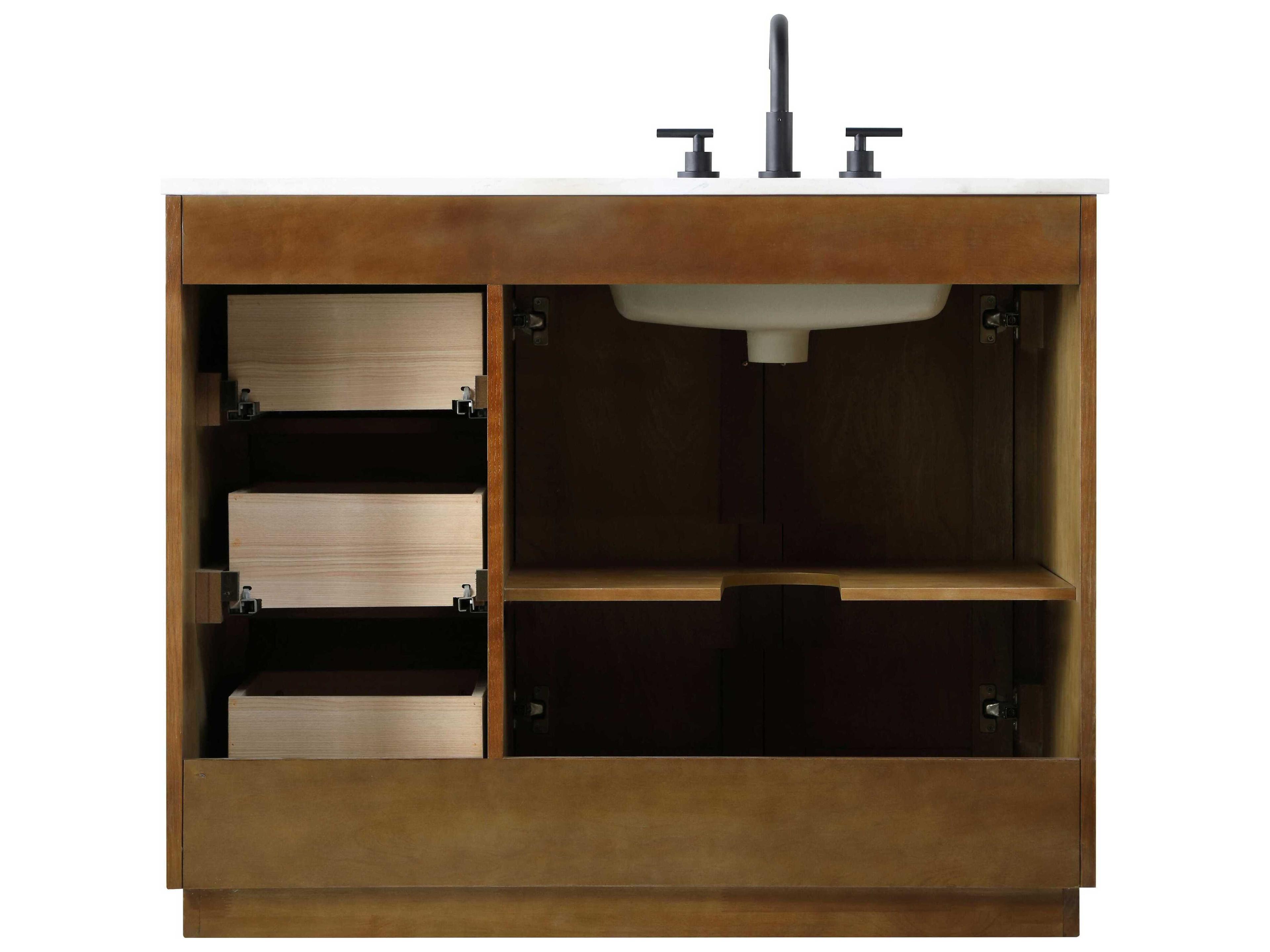 Elegant Lighting Chase Linen Oak Vanity