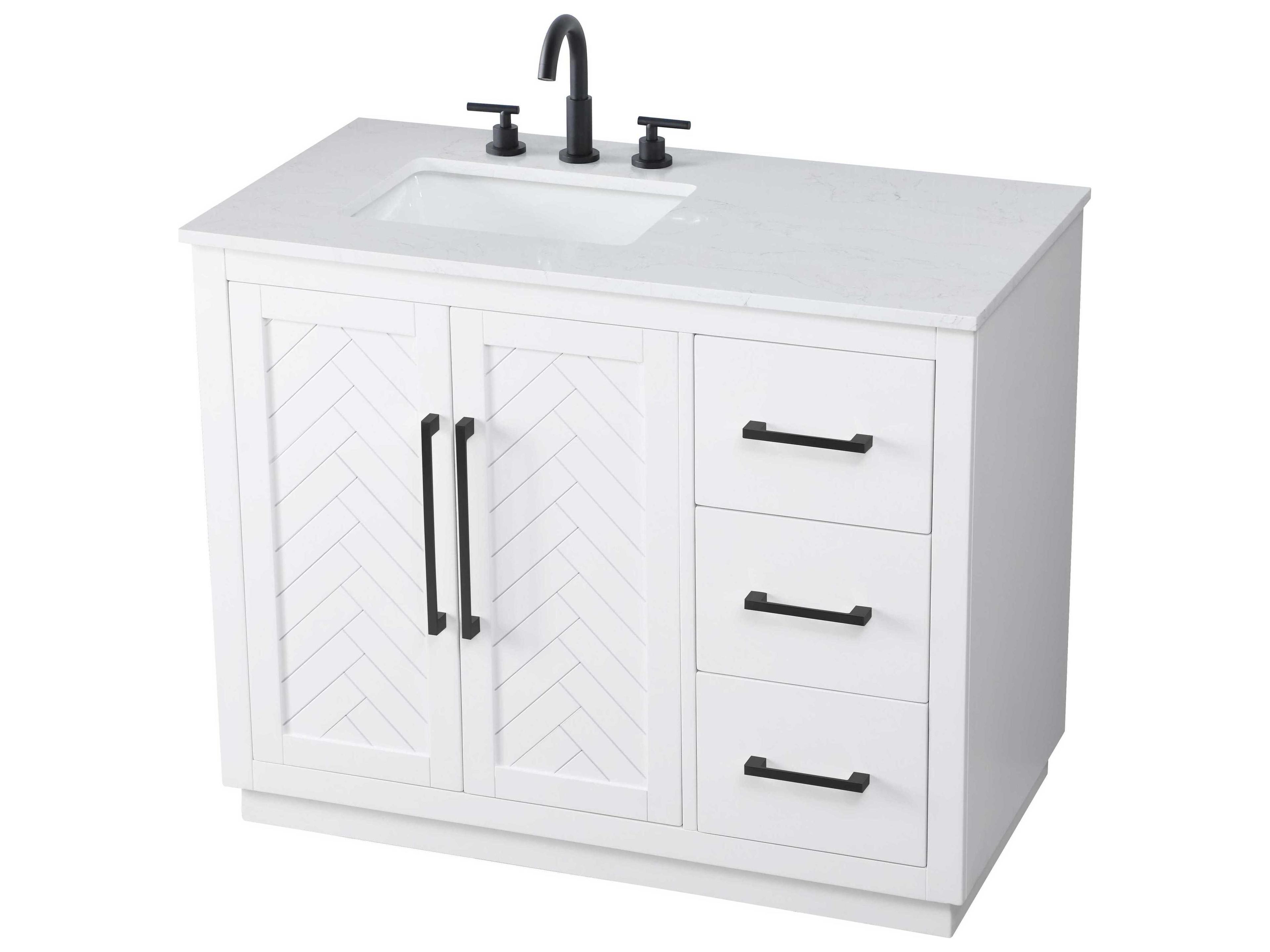 Elegant Lighting Chase White Vanity