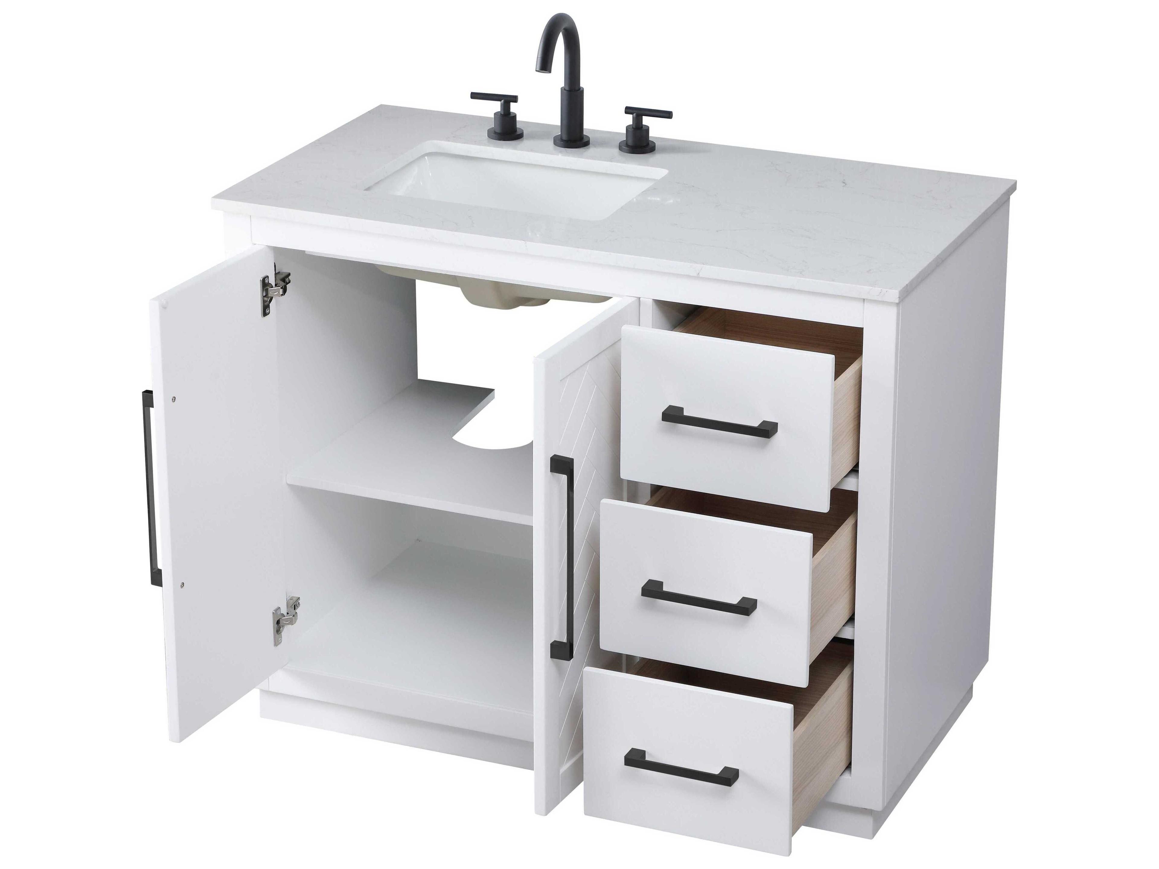 Elegant Lighting Chase White Vanity