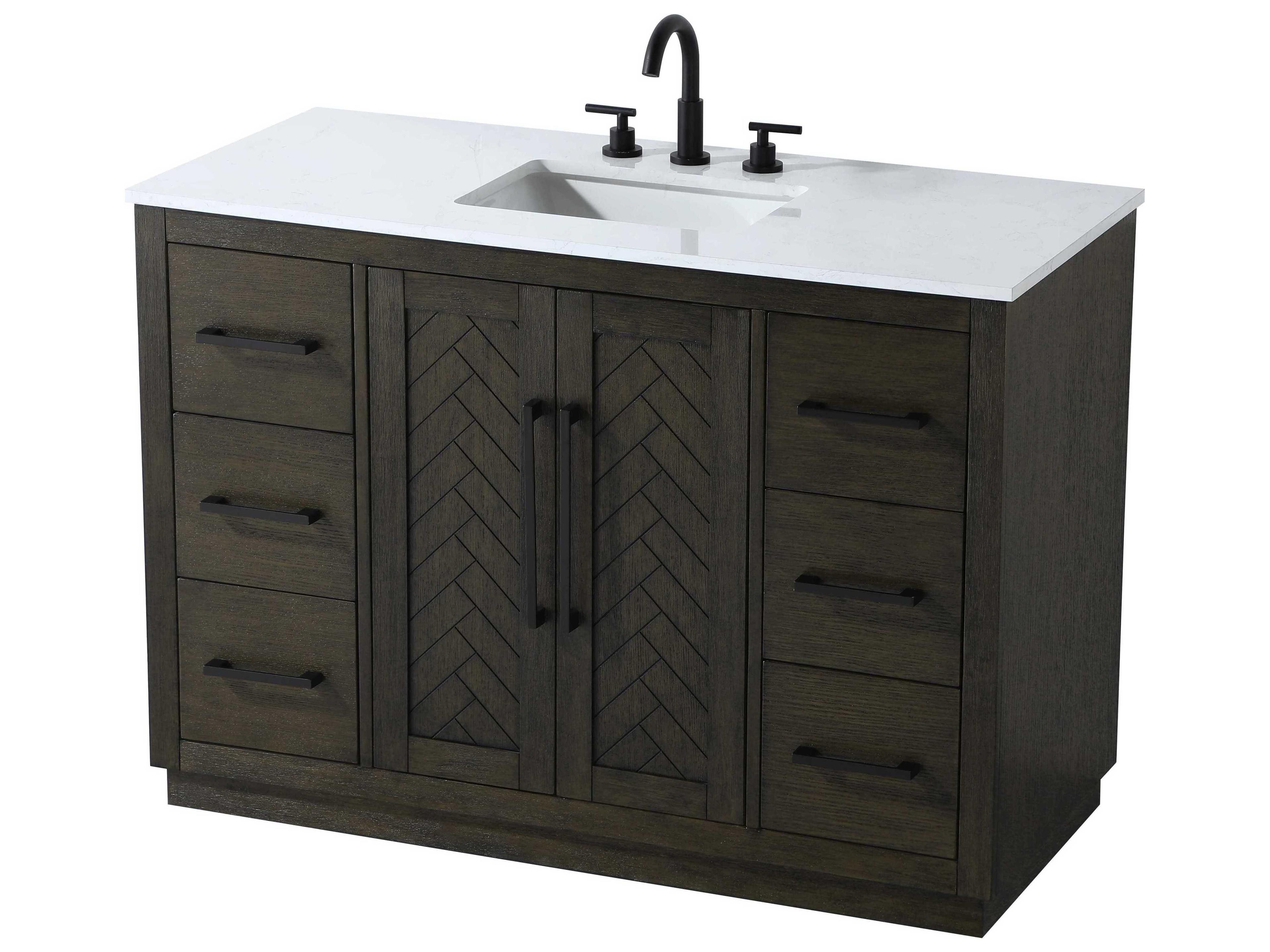 Elegant Lighting Chase Chocolate Oak Vanity