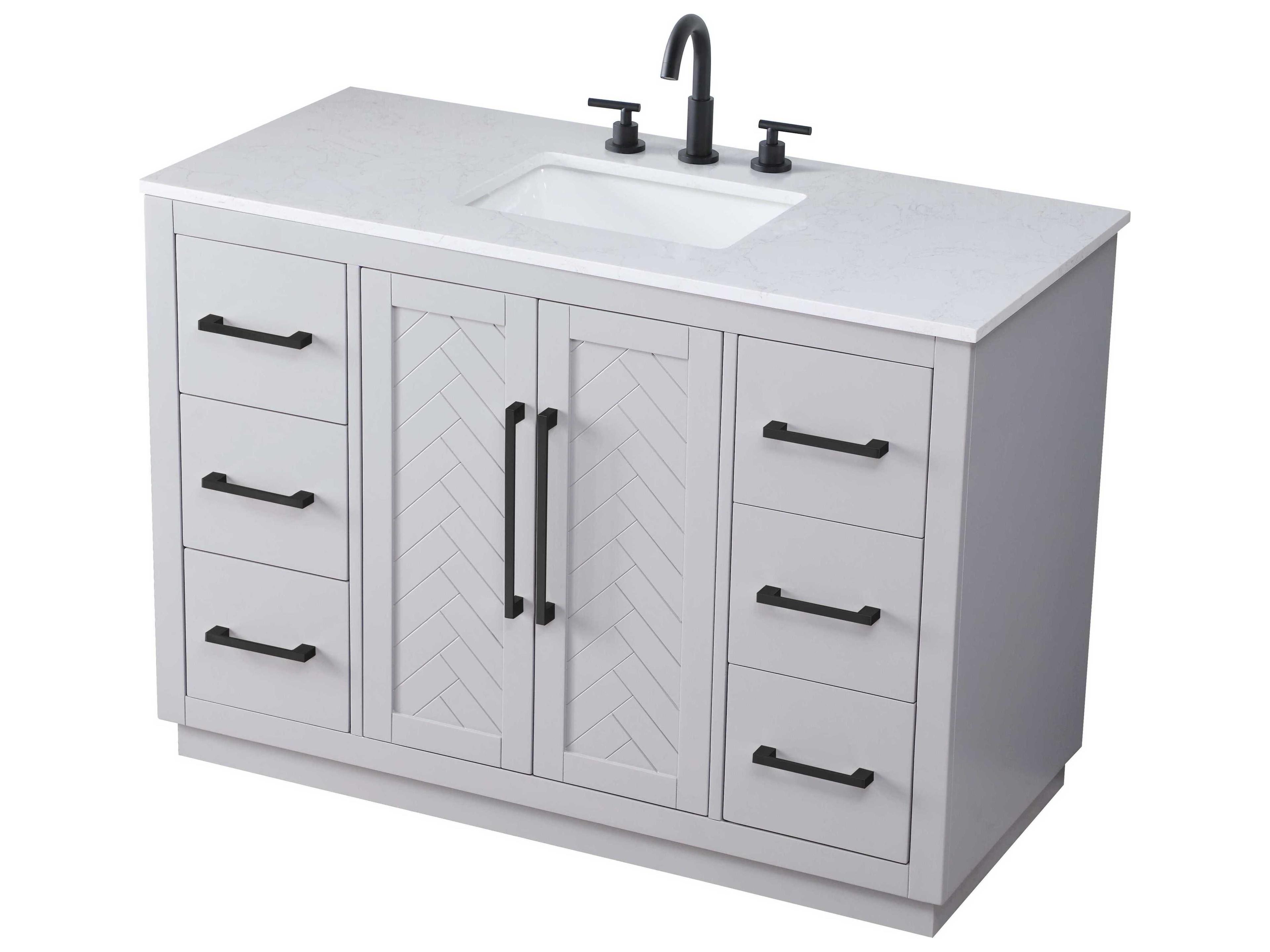Elegant Lighting Chase Grey Vanity