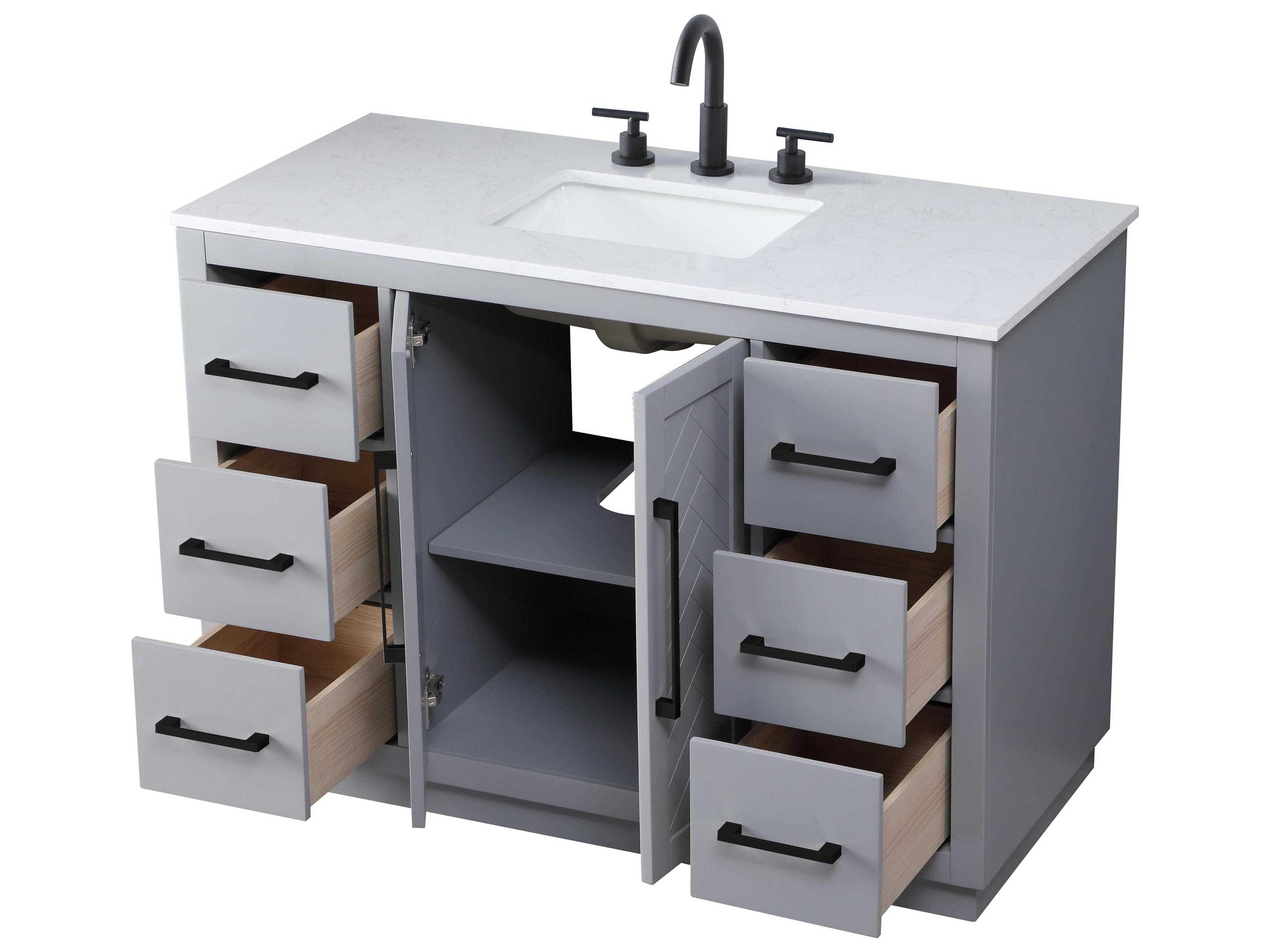 Elegant Lighting Chase Grey Vanity