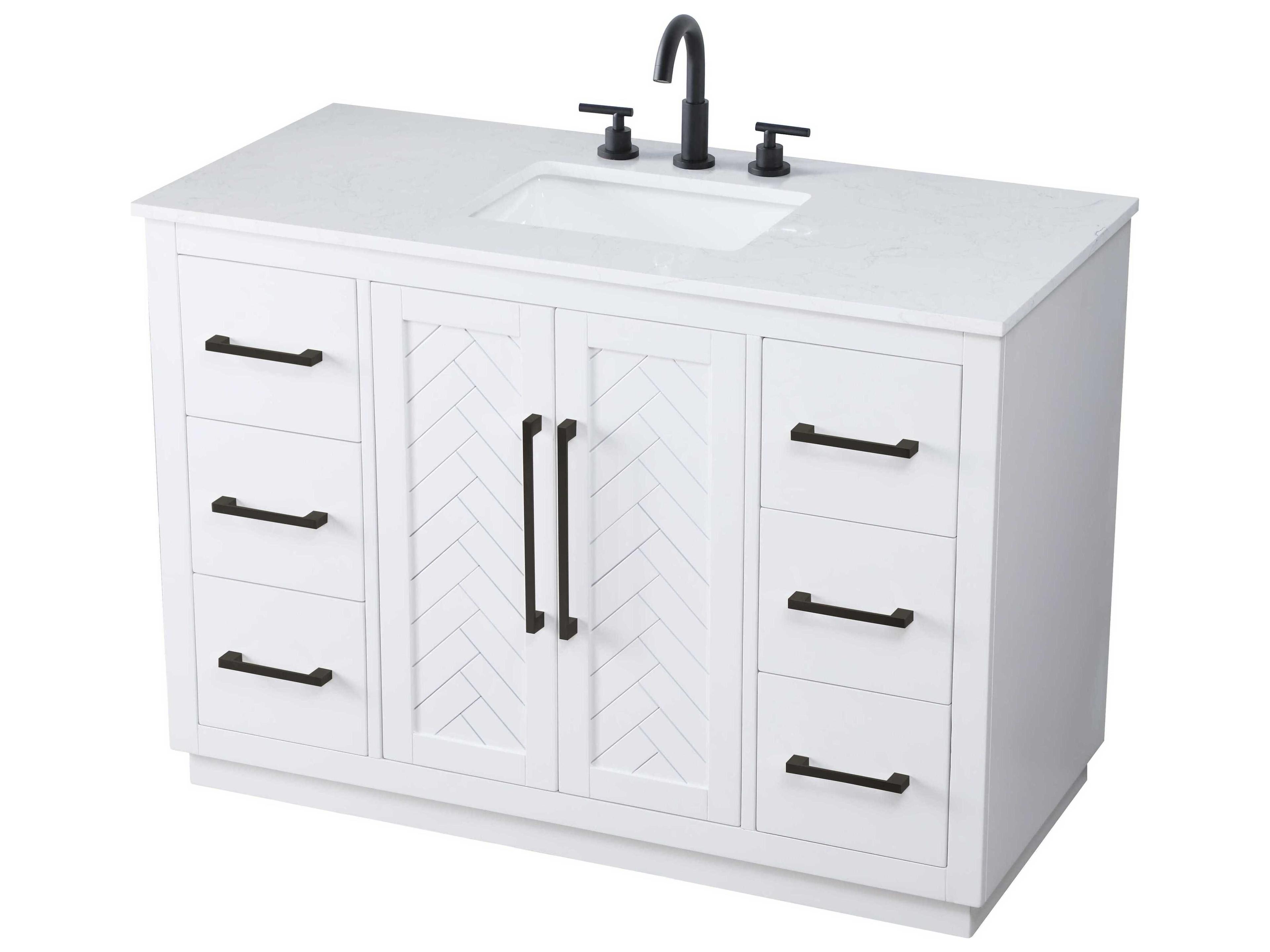 Elegant Lighting Chase White Vanity