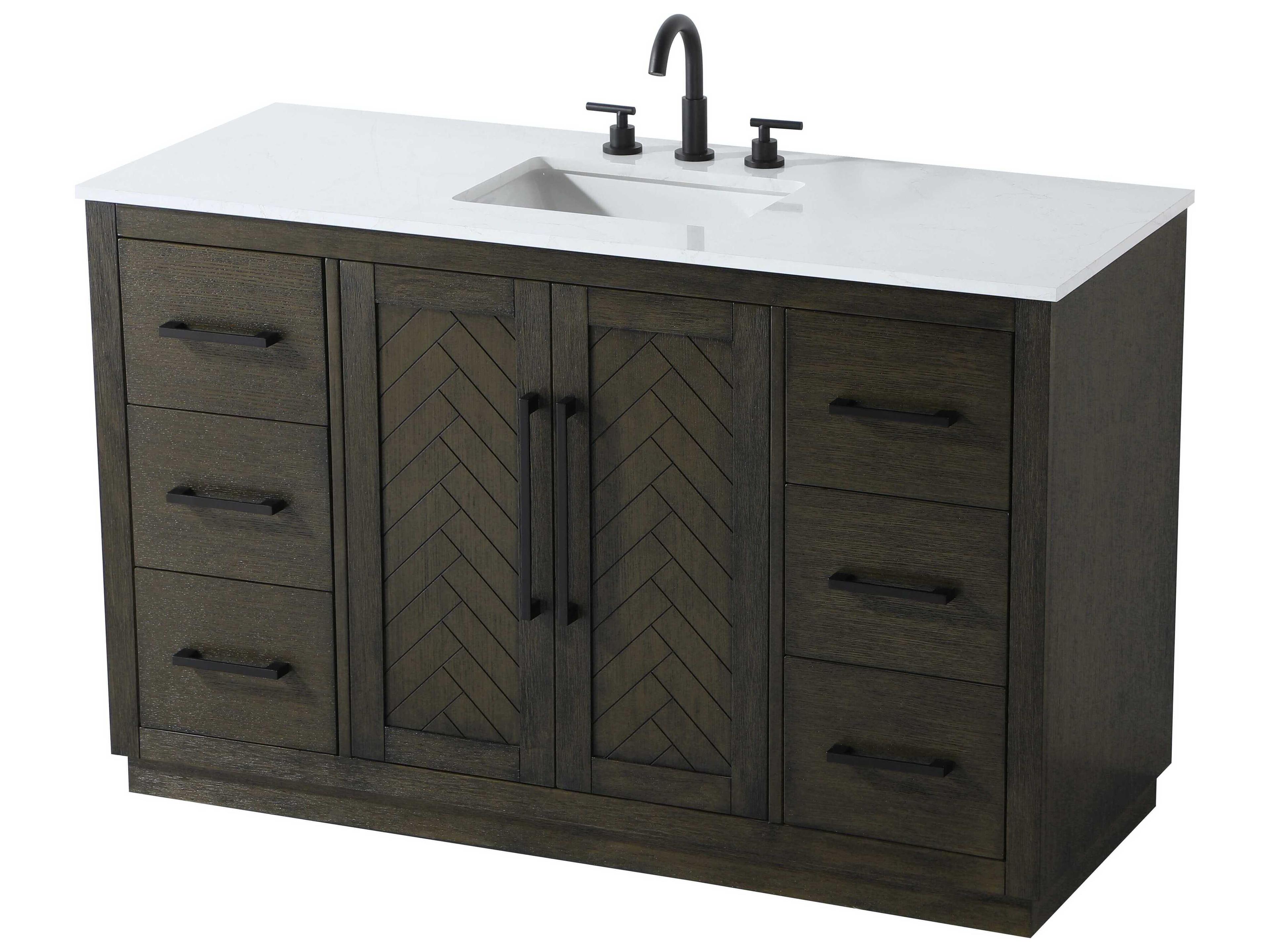 Elegant Lighting Chase Chocolate Oak Vanity
