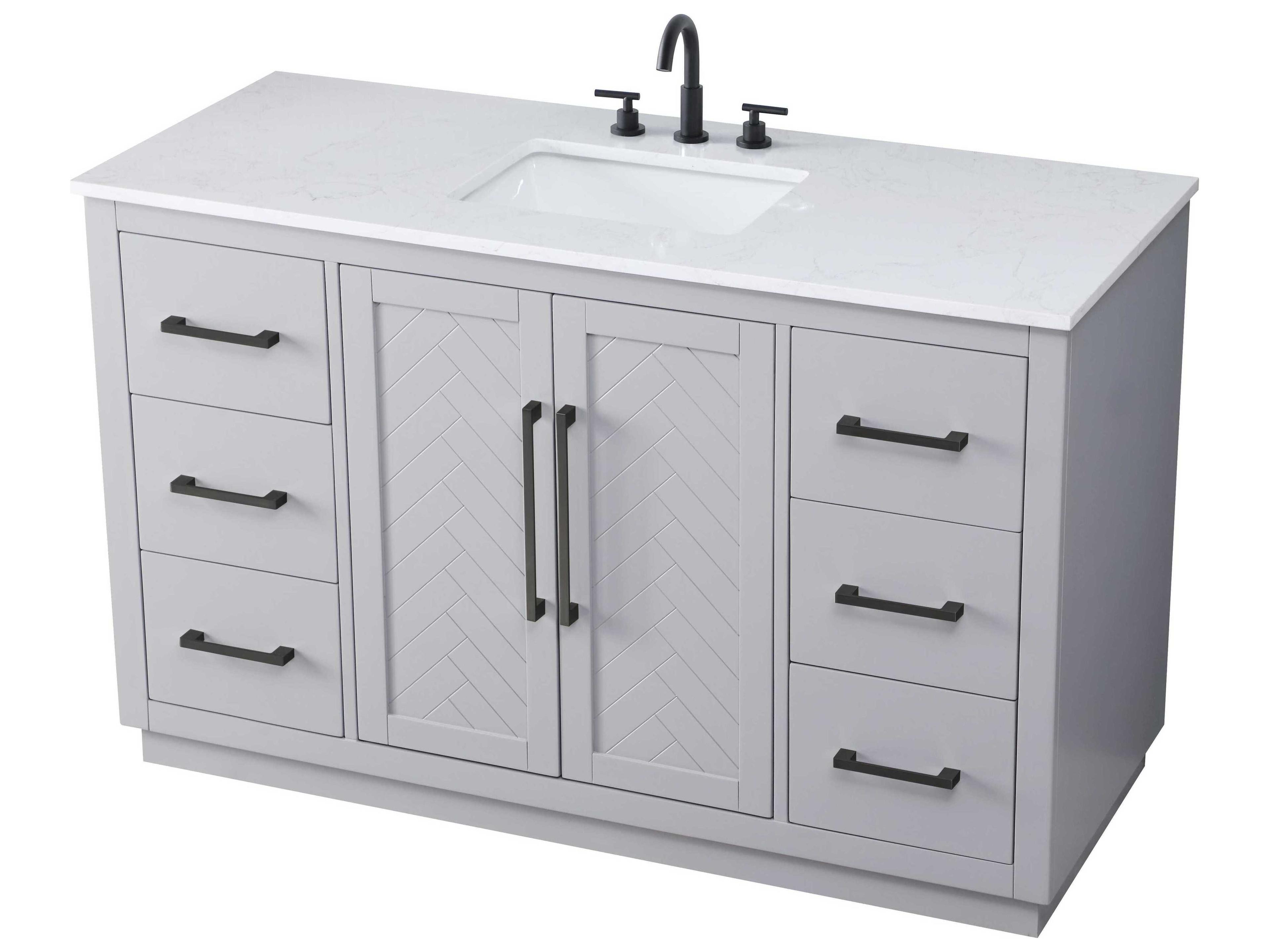 Elegant Lighting Chase Grey Vanity