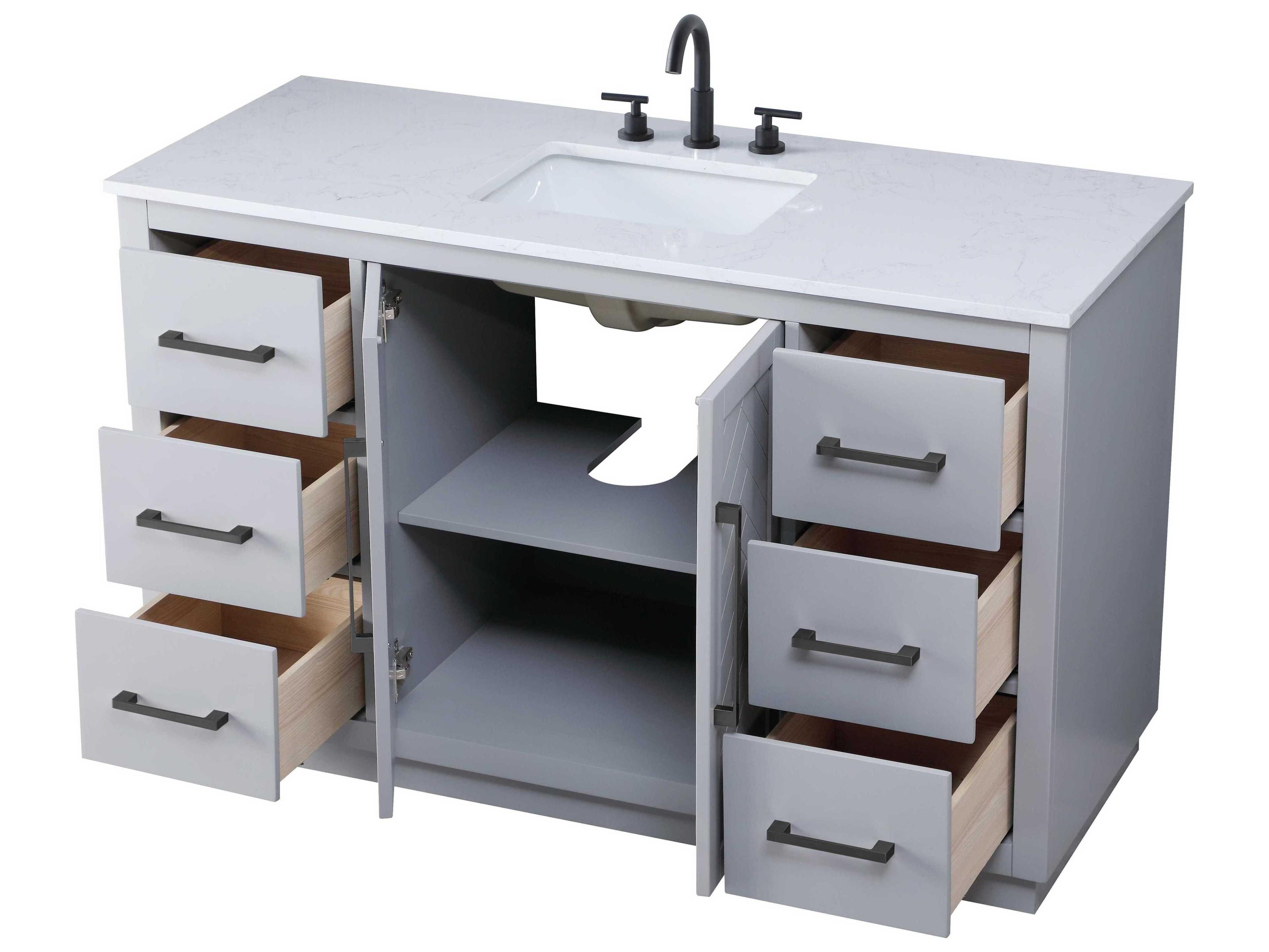 Elegant Lighting Chase Grey Vanity