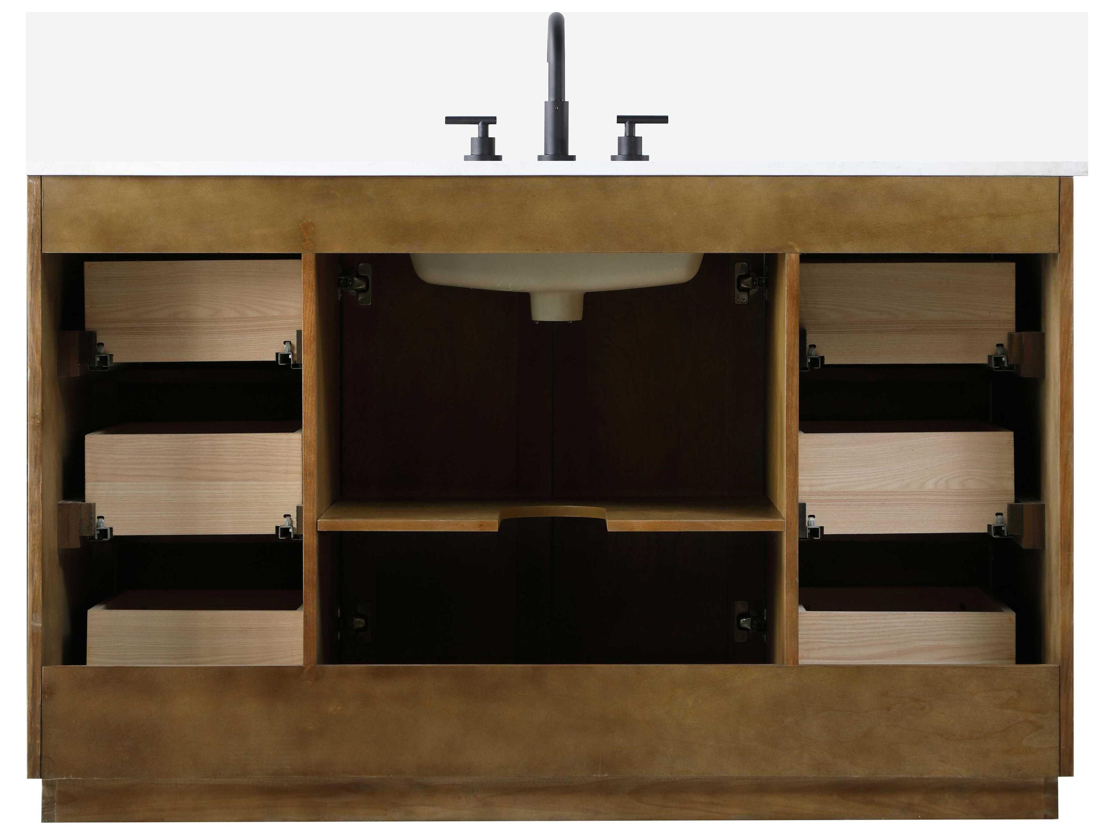 Elegant Lighting Chase Linen Oak Vanity