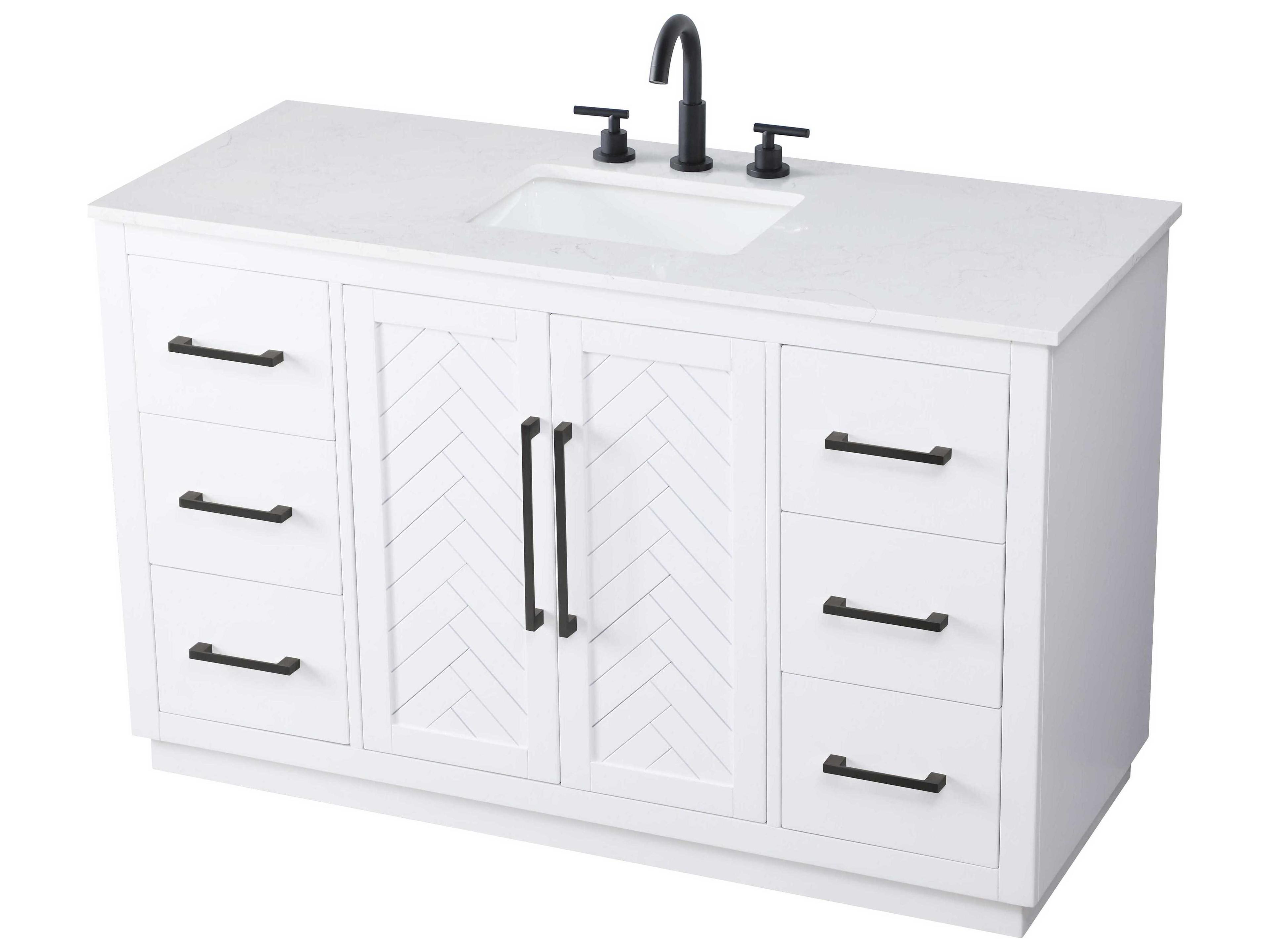 Elegant Lighting Chase White Vanity