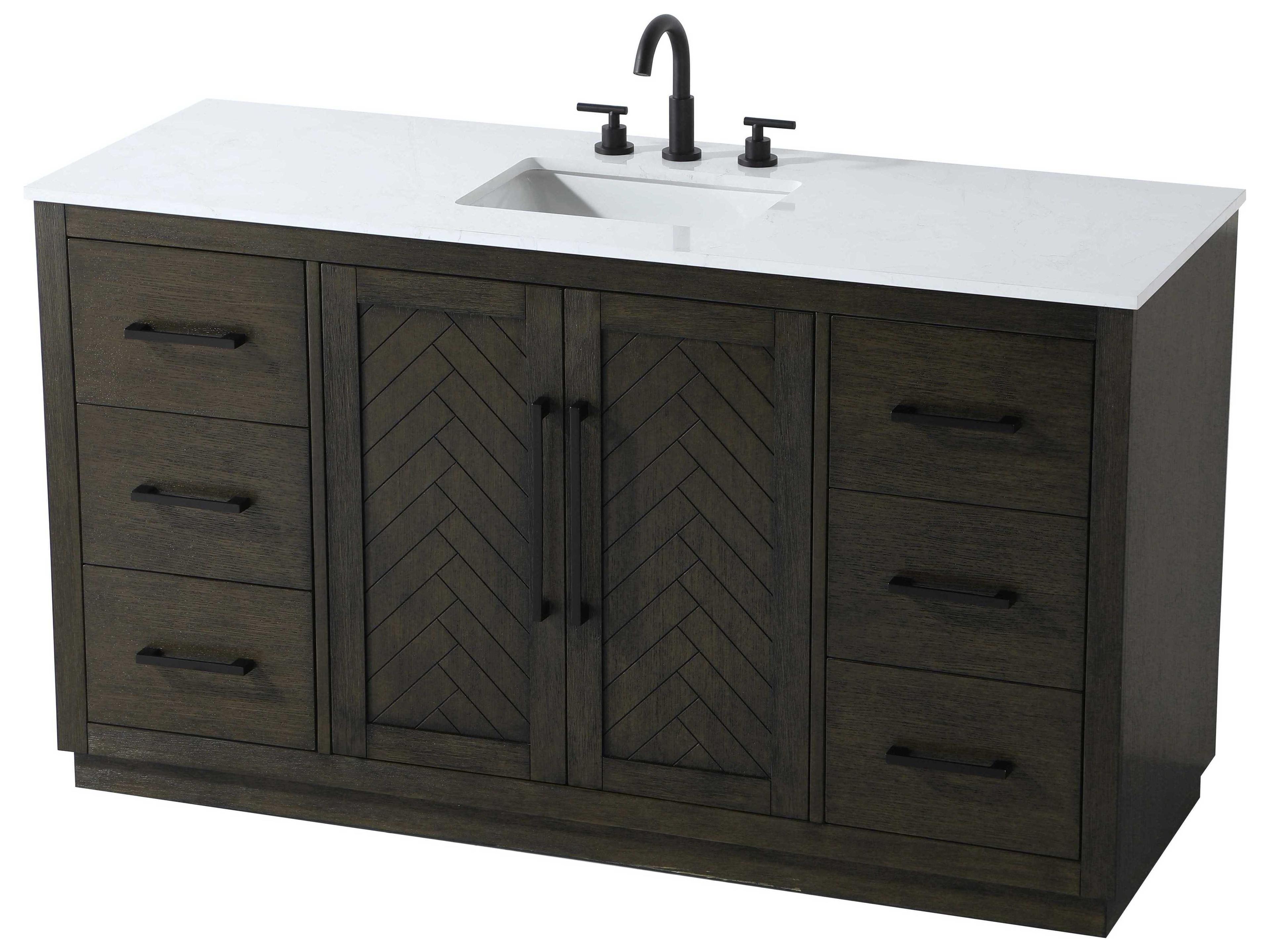 Elegant Lighting Chase Chocolate Oak Vanity