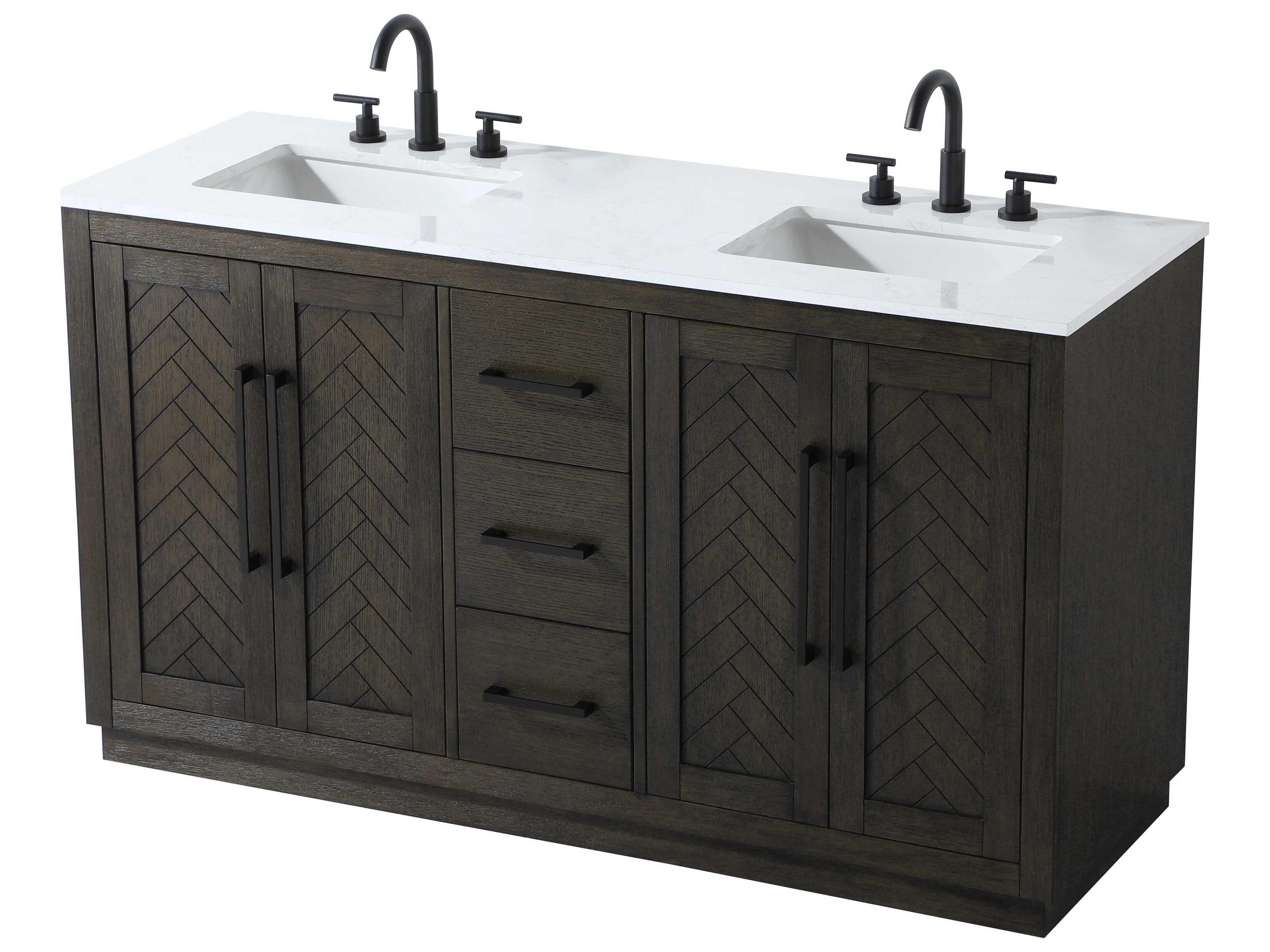 Elegant Lighting Chase Chocolate Oak Vanity