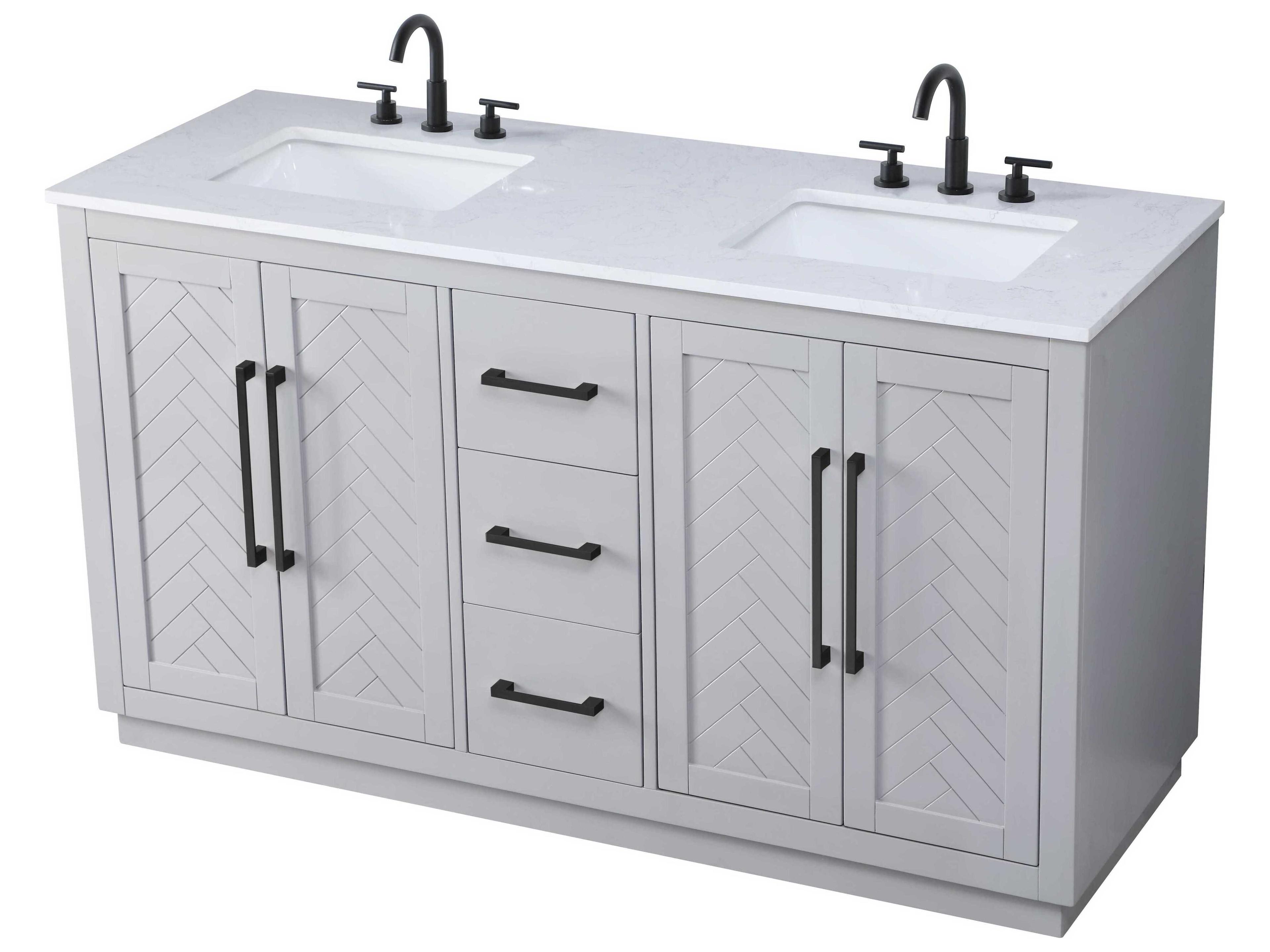 Elegant Lighting Chase Grey Vanity