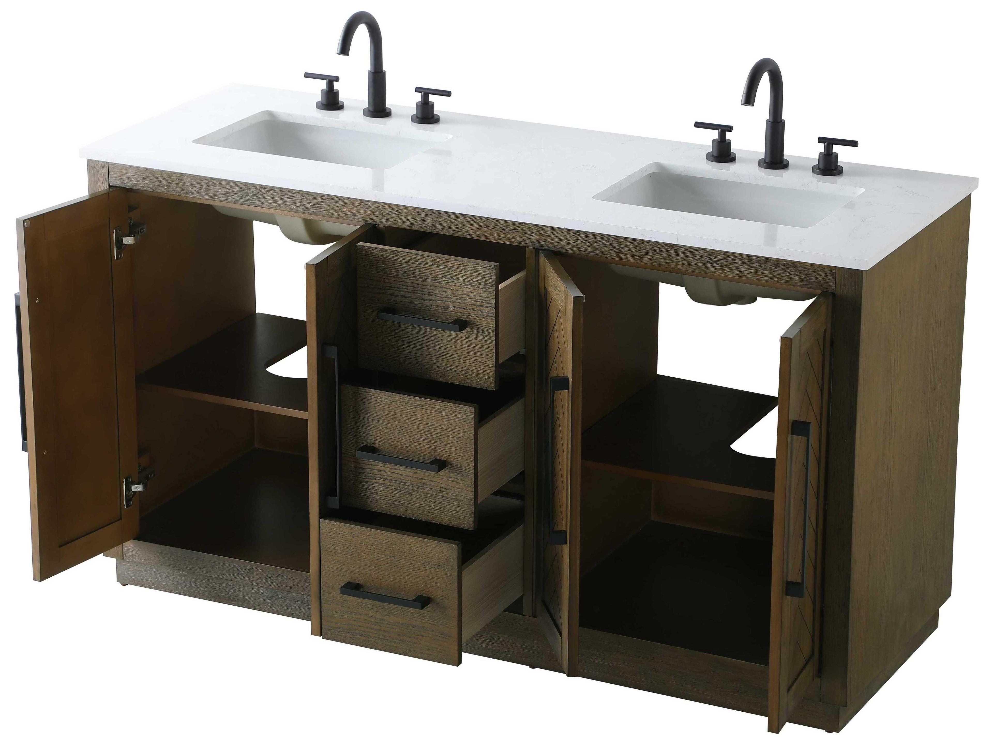 Elegant Lighting Chase Hazel Oak Vanity