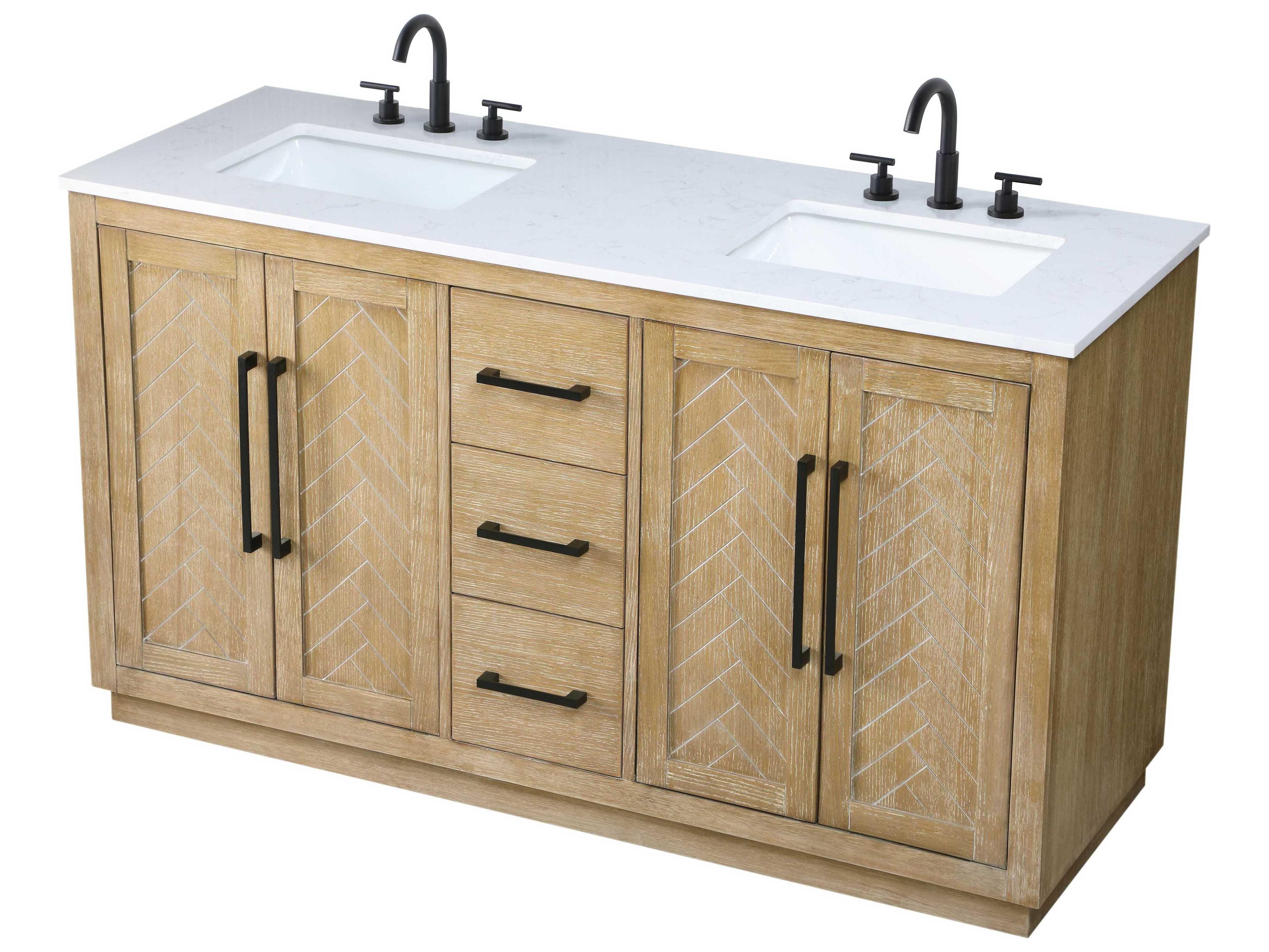 Elegant Lighting Chase Linen Oak Vanity