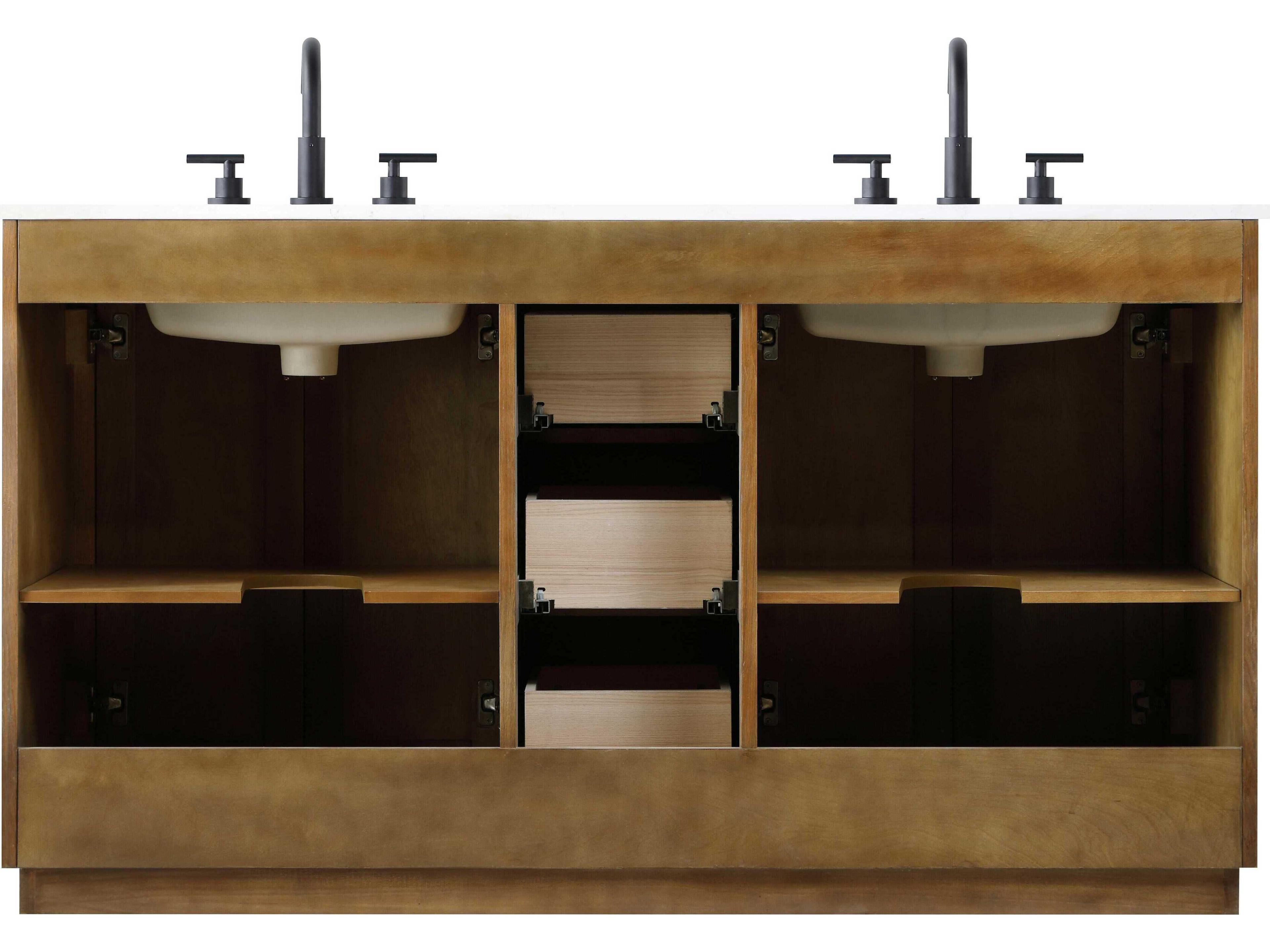Elegant Lighting Chase Linen Oak Vanity
