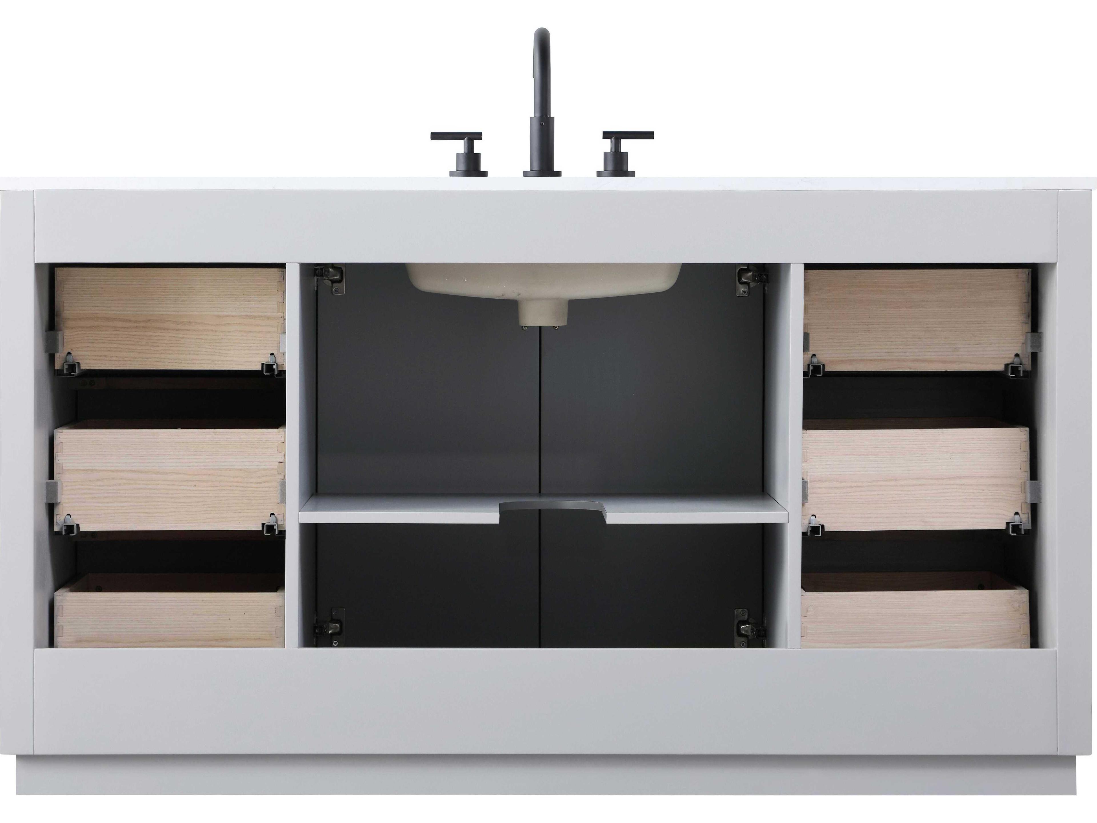 Elegant Lighting Chase Grey Vanity