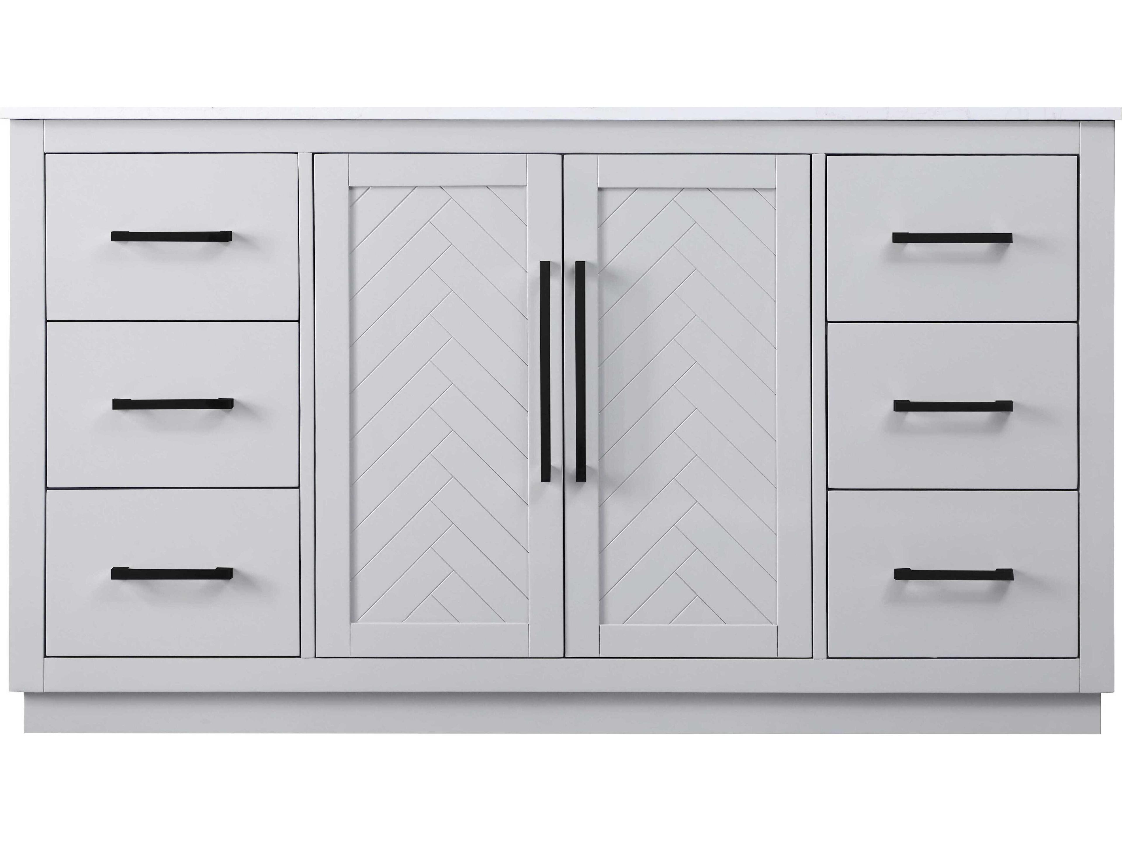 Elegant Lighting Chase Grey Vanity