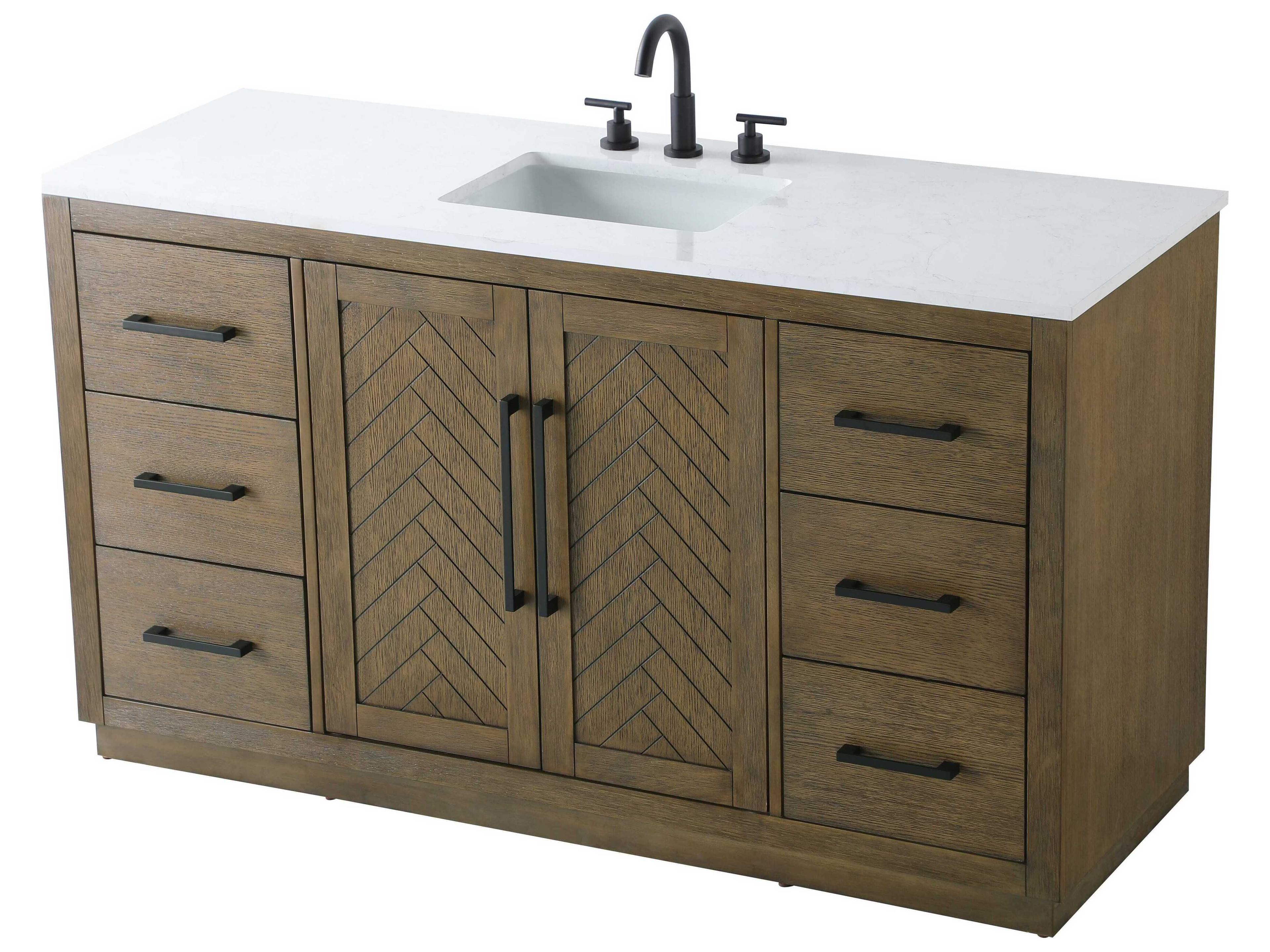Elegant Lighting Chase Hazel Oak Vanity