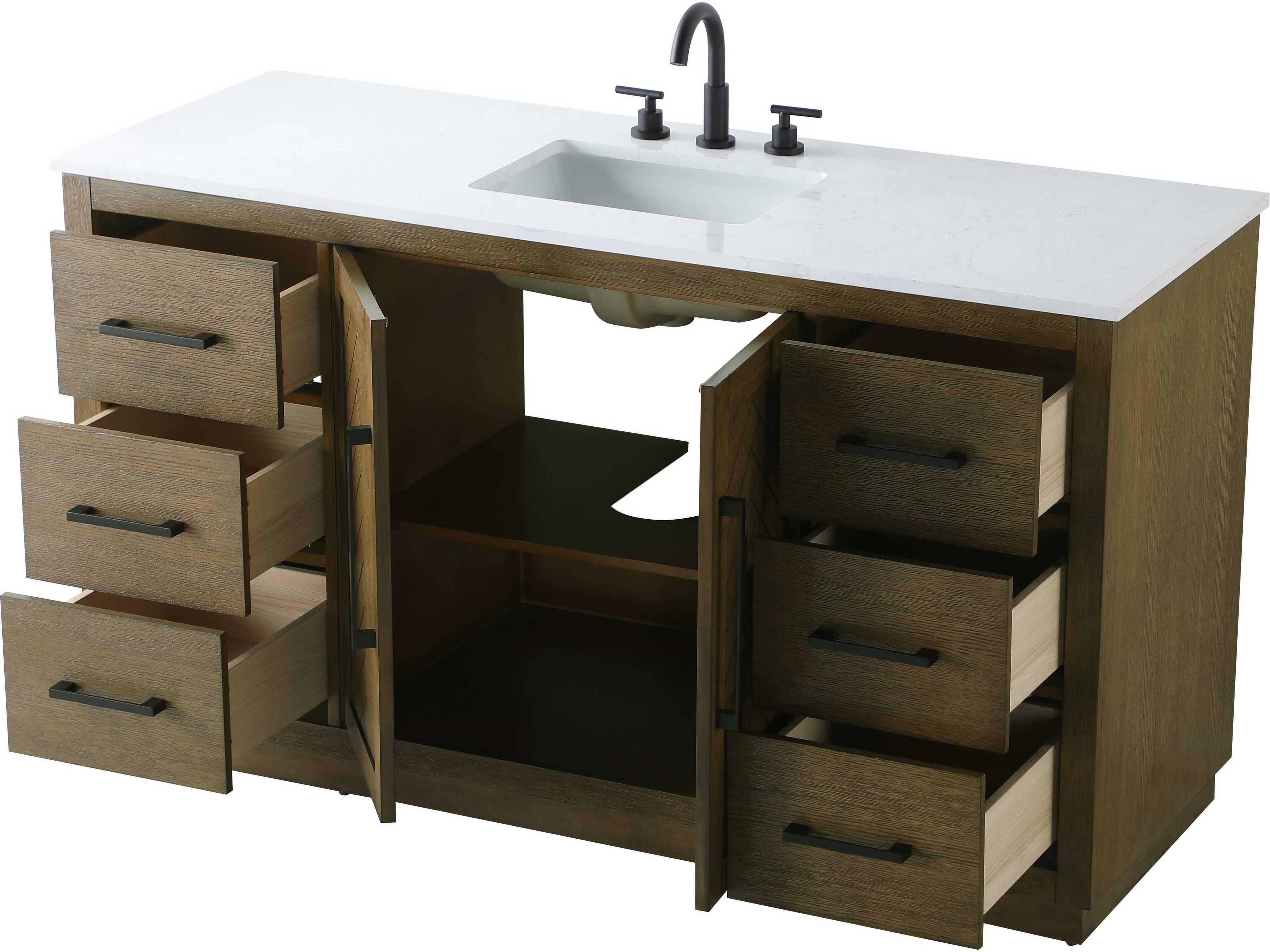 Elegant Lighting Chase Hazel Oak Vanity