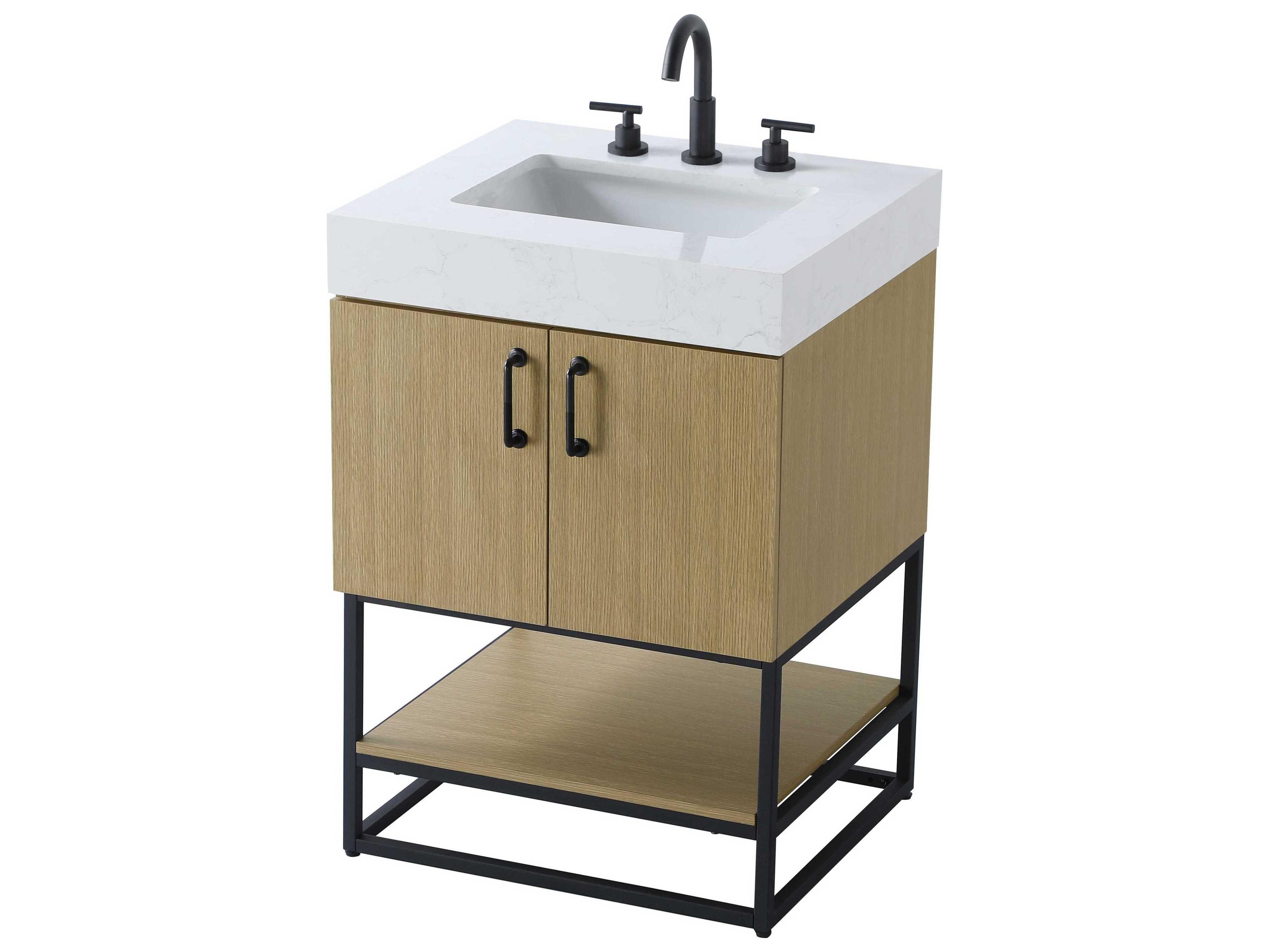 Elegant Lighting Caroline Honey Brown Vanity