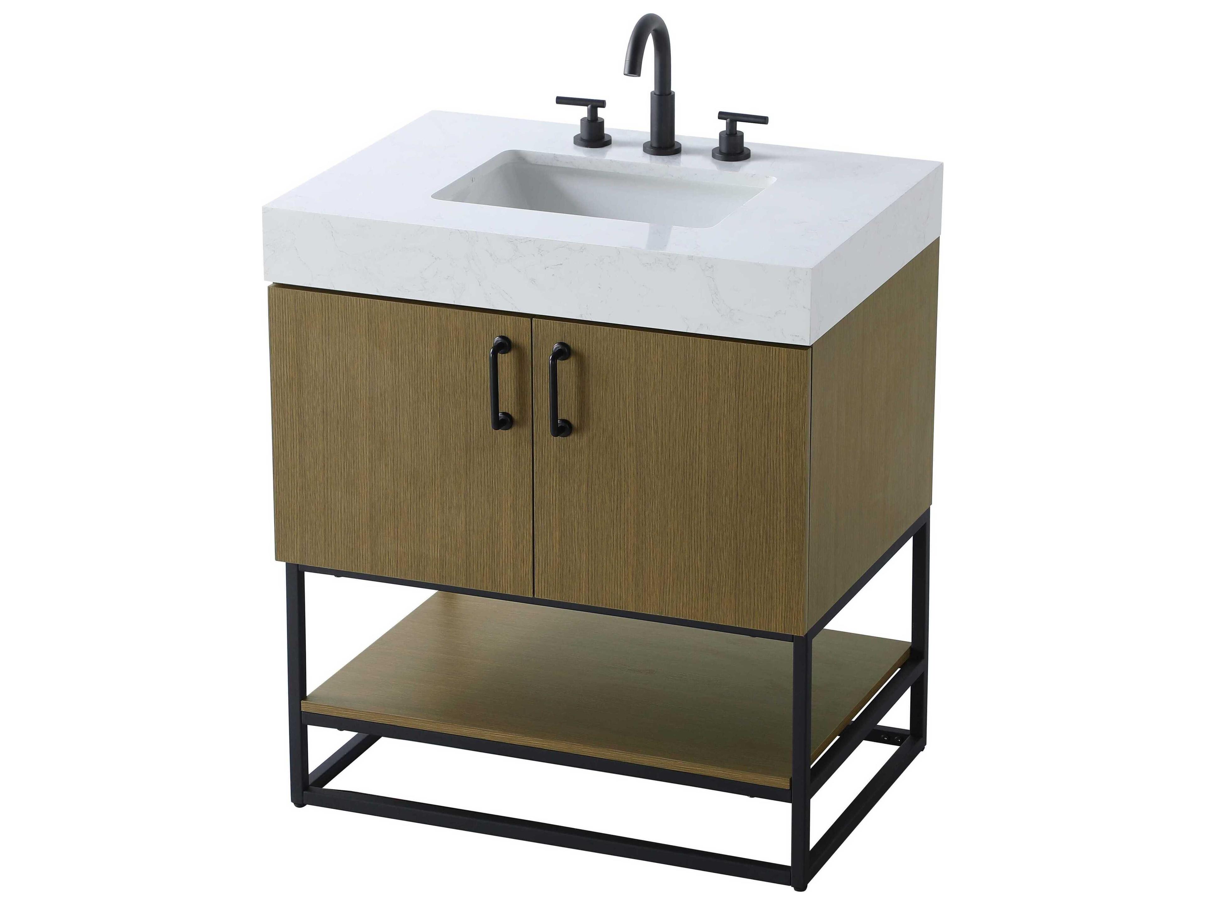 Elegant Lighting Caroline Chestnut Brown Vanity