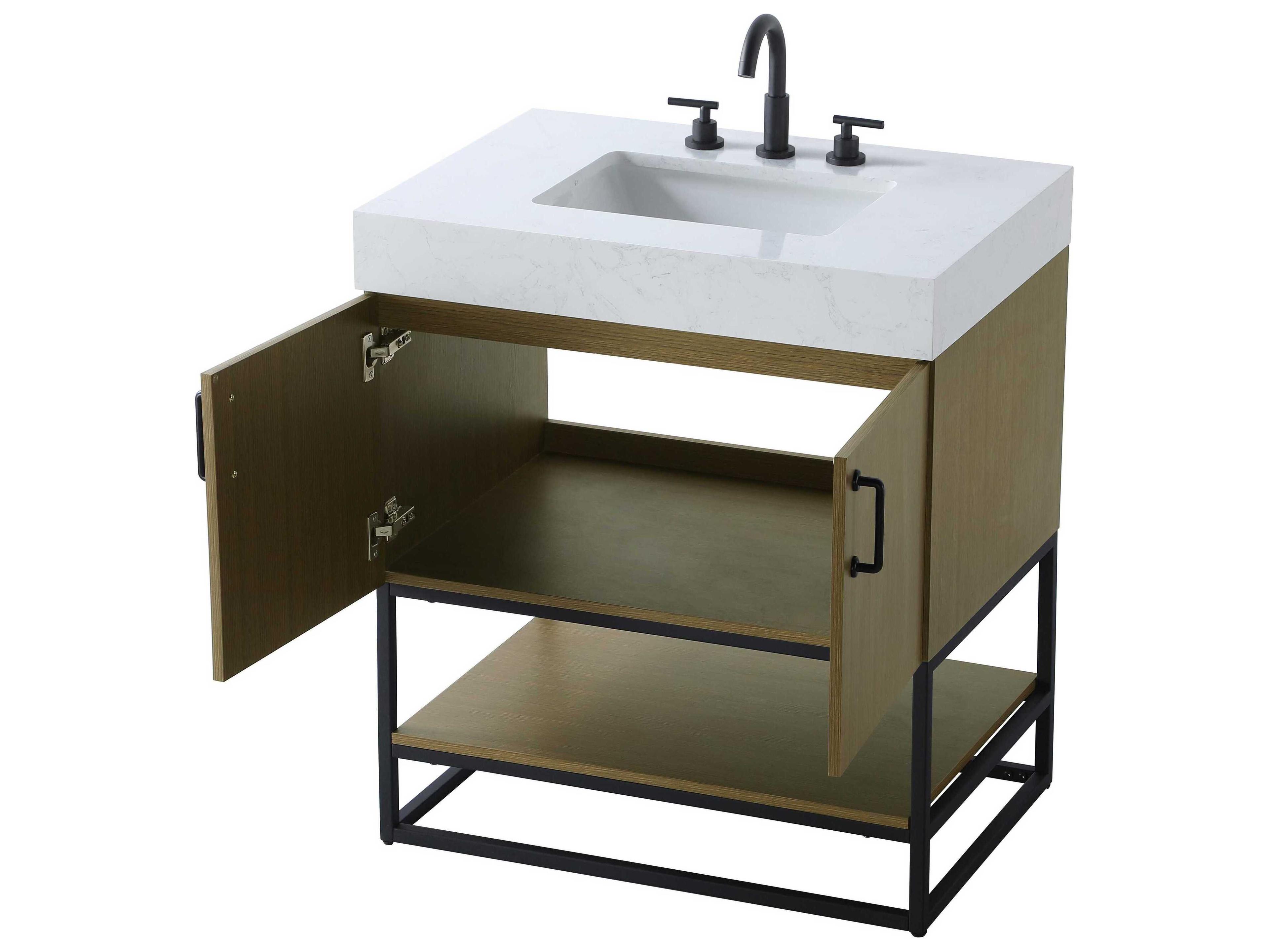 Elegant Lighting Caroline Chestnut Brown Vanity