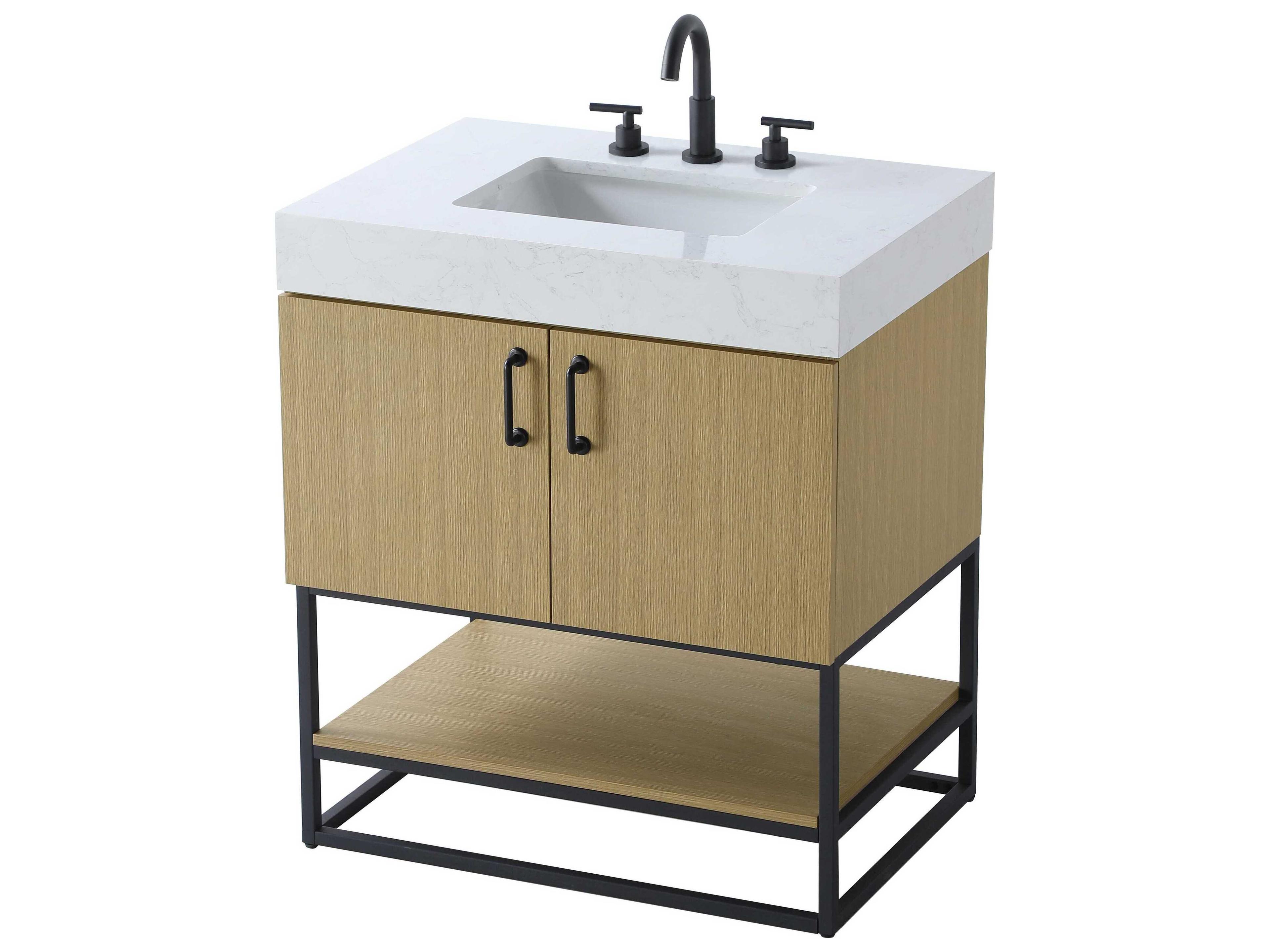 Elegant Lighting Caroline Honey Brown Vanity