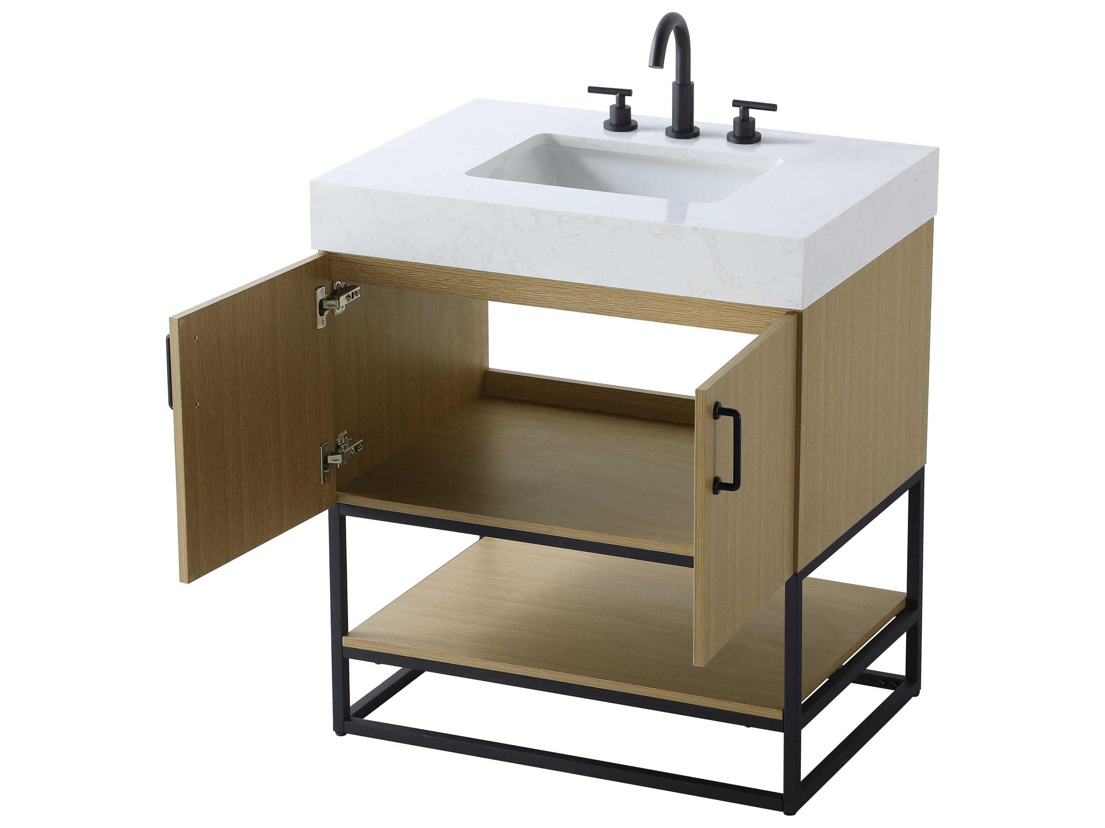 Elegant Lighting Caroline Honey Brown Vanity